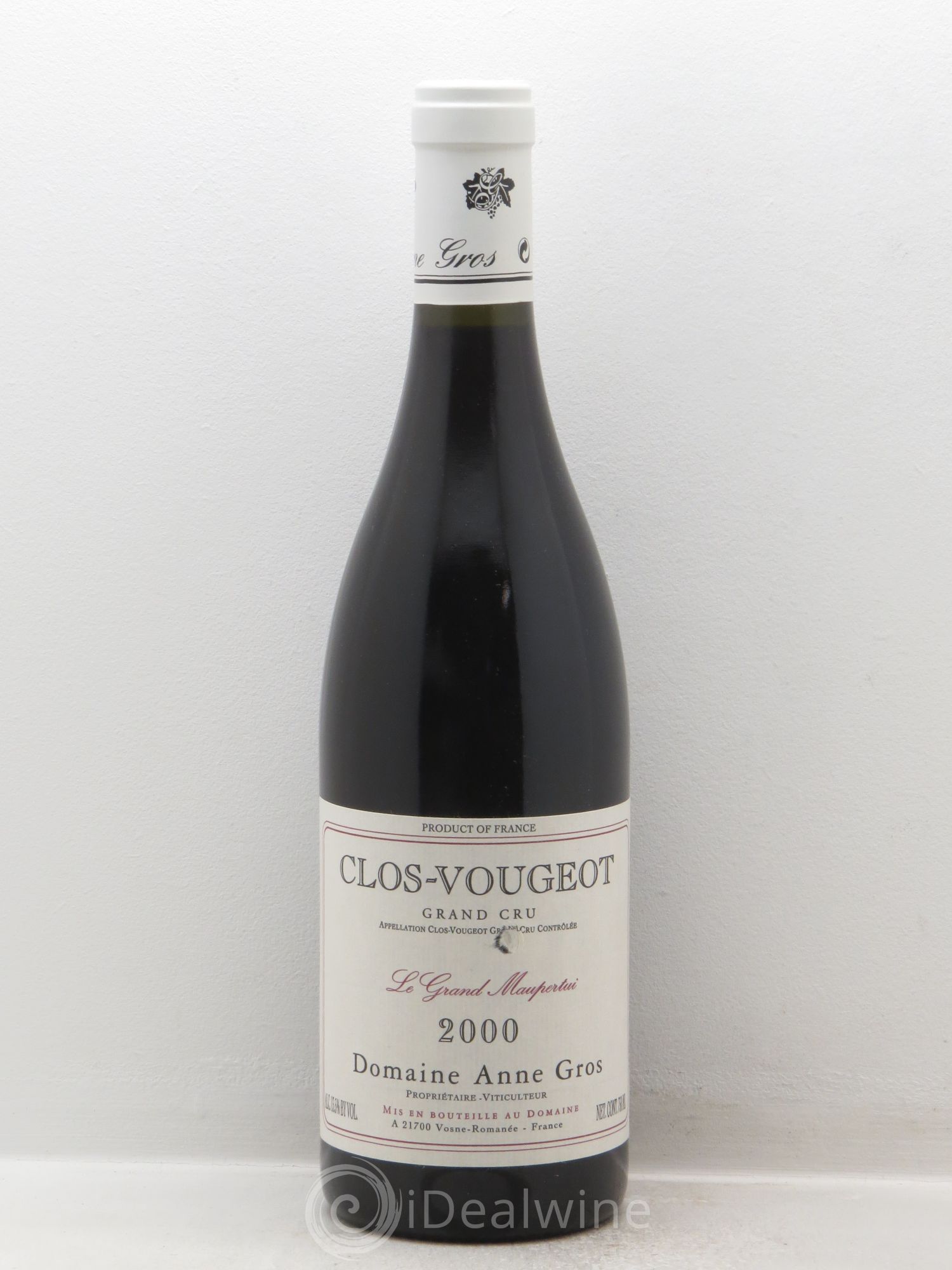 Clos de Vougeot Grand Cru Le Grand Maupertui Anne Gros 2000 - Lot de 1 bouteille - 0