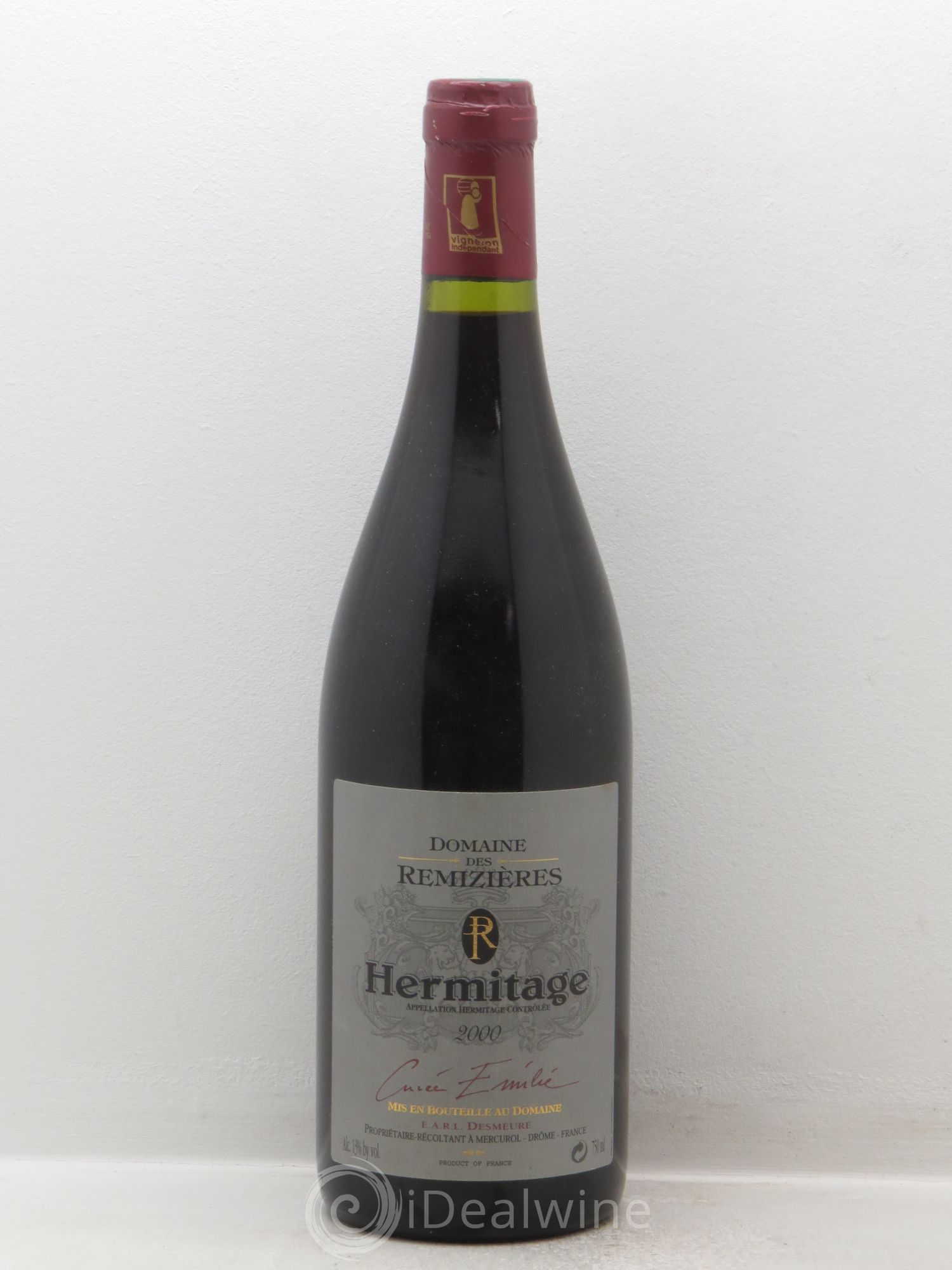Hermitage Cuvée Emilie Rémizières (Domaine des) 2000 - Lot de 1 bouteille - 0