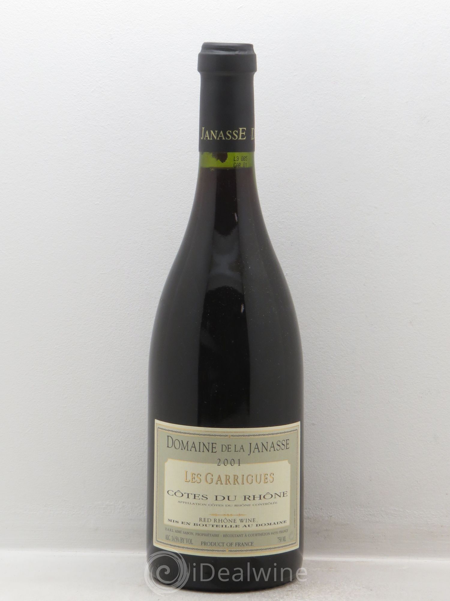 Côtes-du-Rhône La Janasse (Domaine de) Aimé Sabon Les Garrigues 2001 - Lot de 1 bouteille - 0