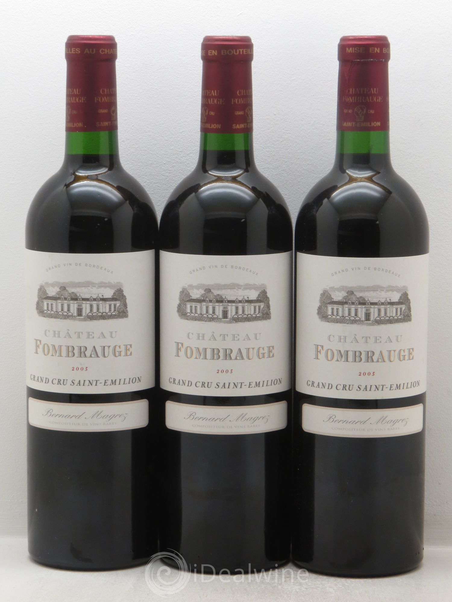 Château Fombrauge Grand Cru Classé 2003 - Lot de 3 bouteilles - 0