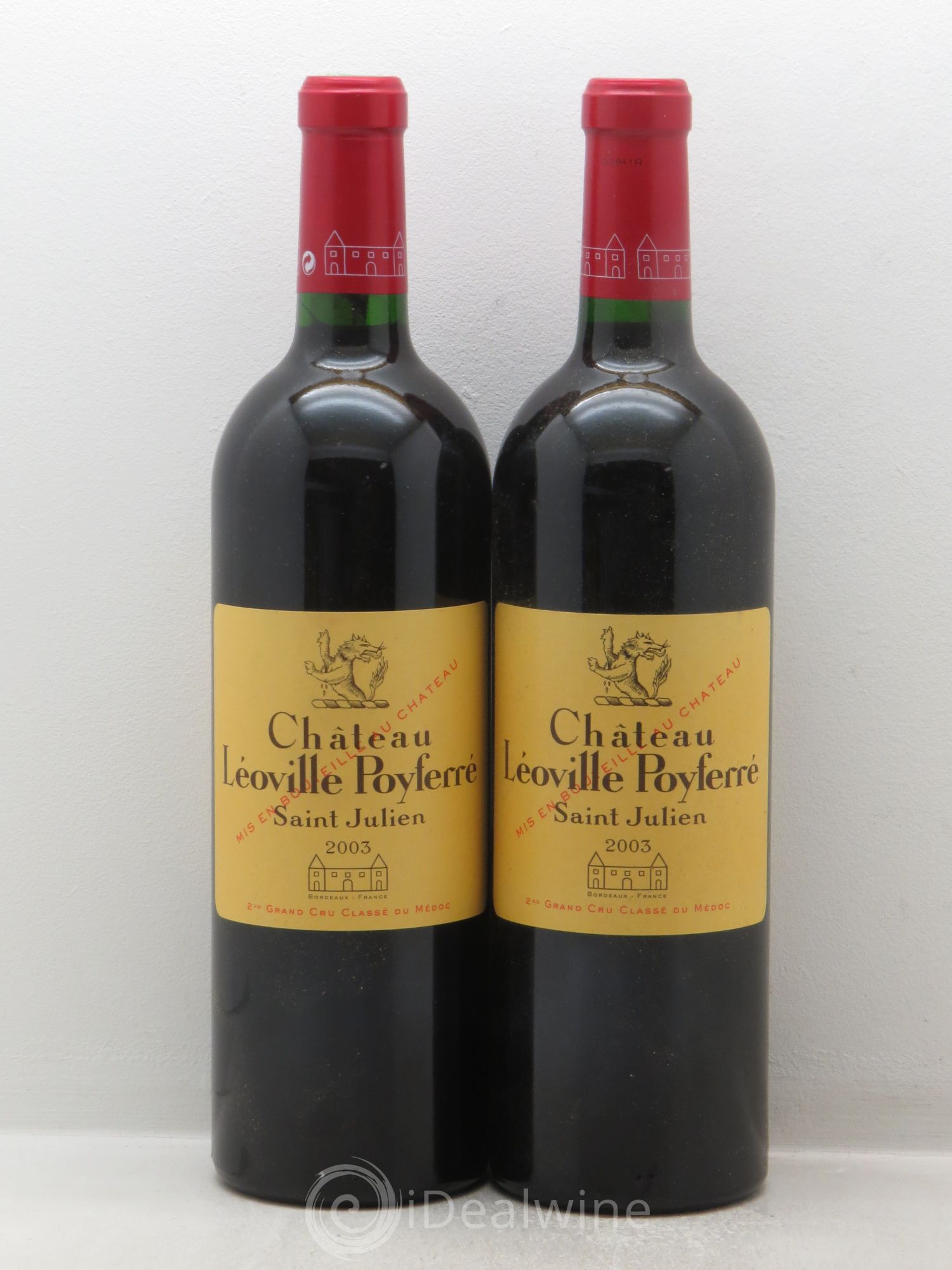 Château Léoville Poyferré 2ème Grand Cru Classé 2003 - Lot de 2 bouteilles - 0