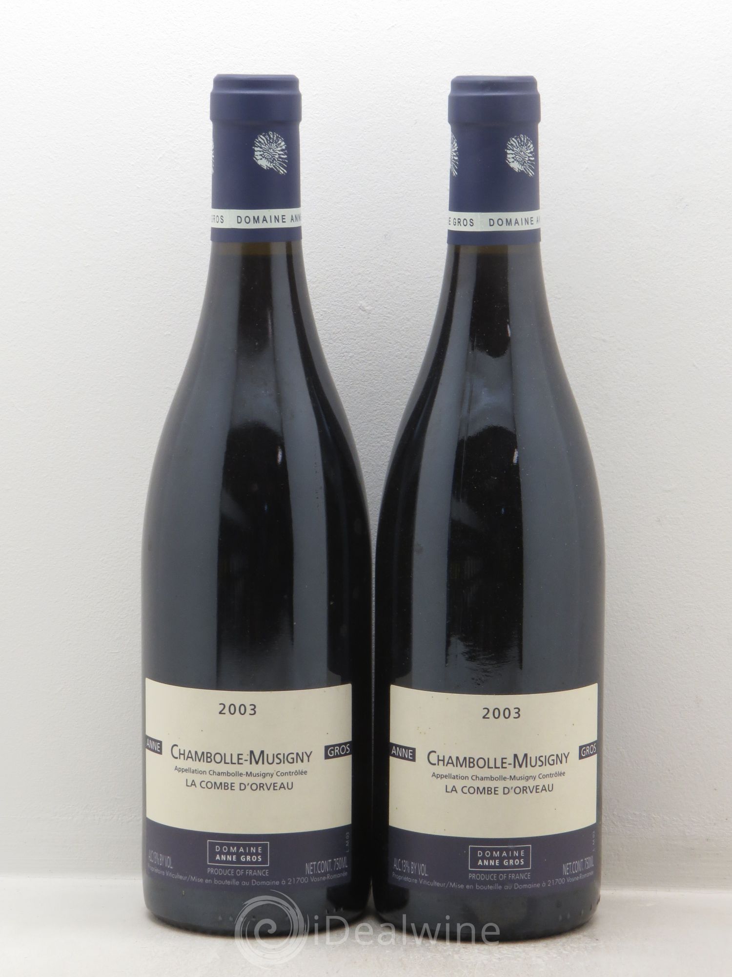 Chambolle-Musigny La Combe d'Orveau Anne Gros 2003 - Lot de 2 bouteilles - 0