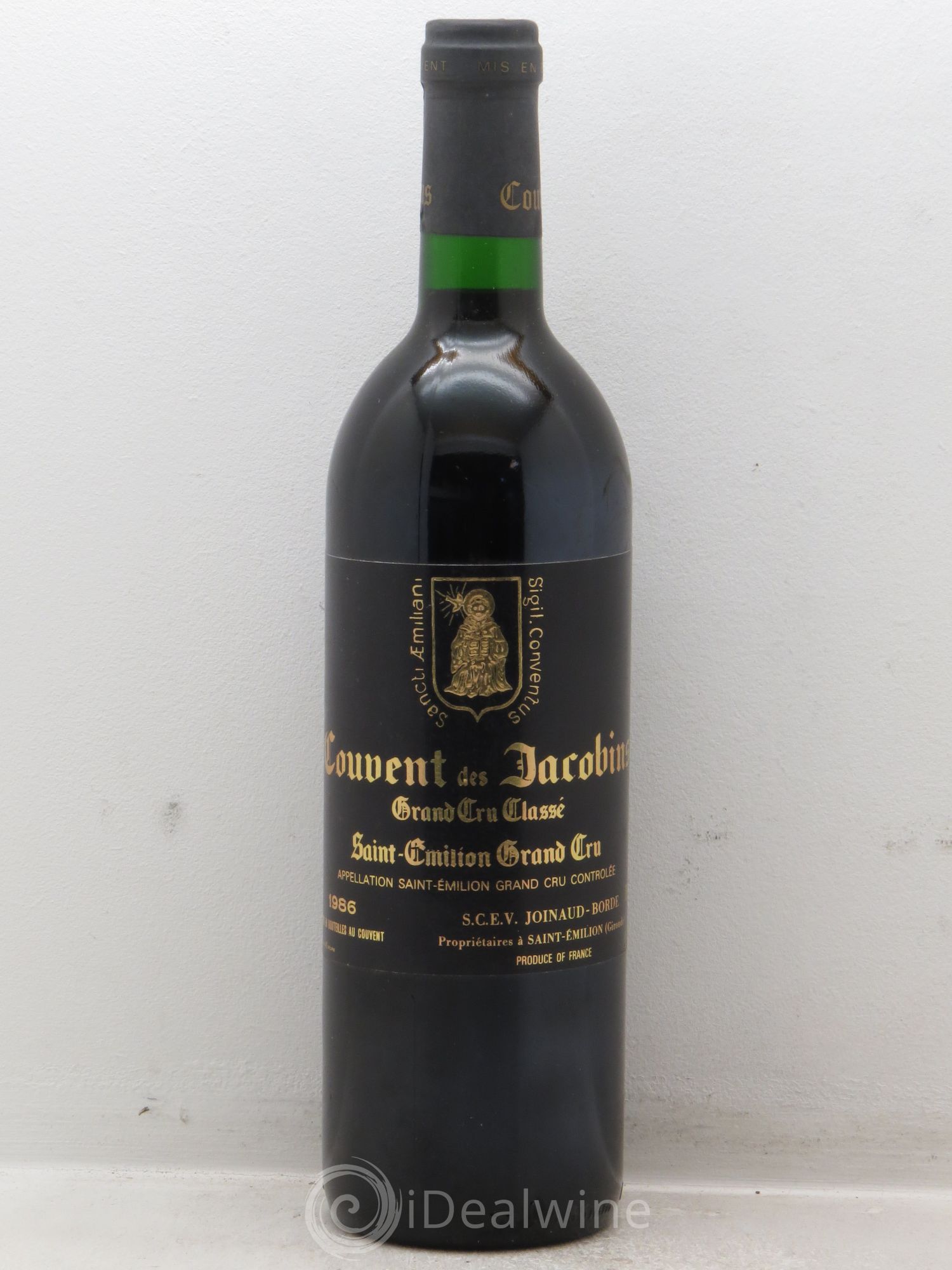 Château Couvent des Jacobins Grand Cru Classé 1986 - Lot de 1 bouteille - 0