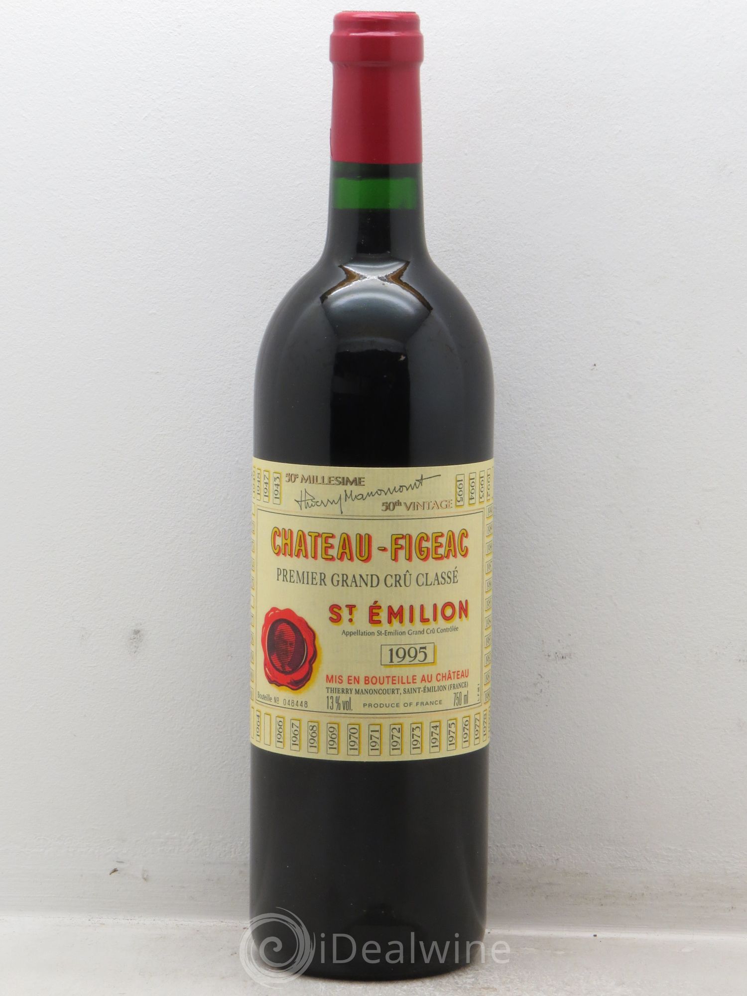 Château Figeac 1er Grand Cru Classé A 1995 - Lot de 1 bouteille - 0