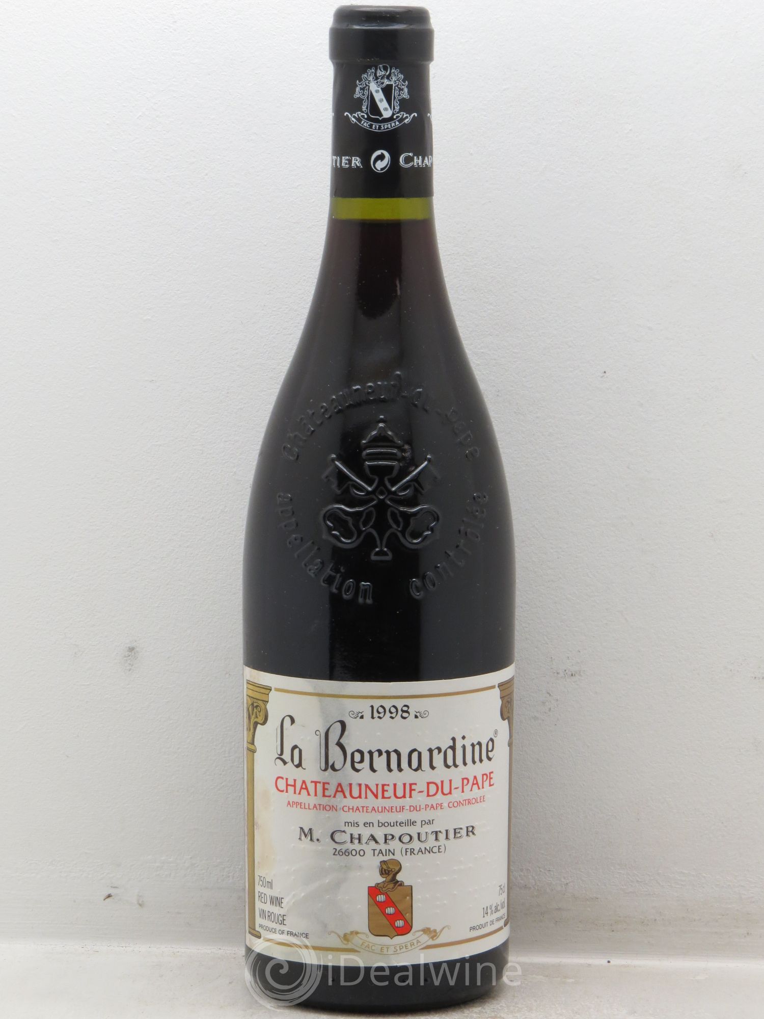 Châteauneuf-du-Pape La Bernardine Chapoutier 1998 - Lot de 1 bouteille - 0
