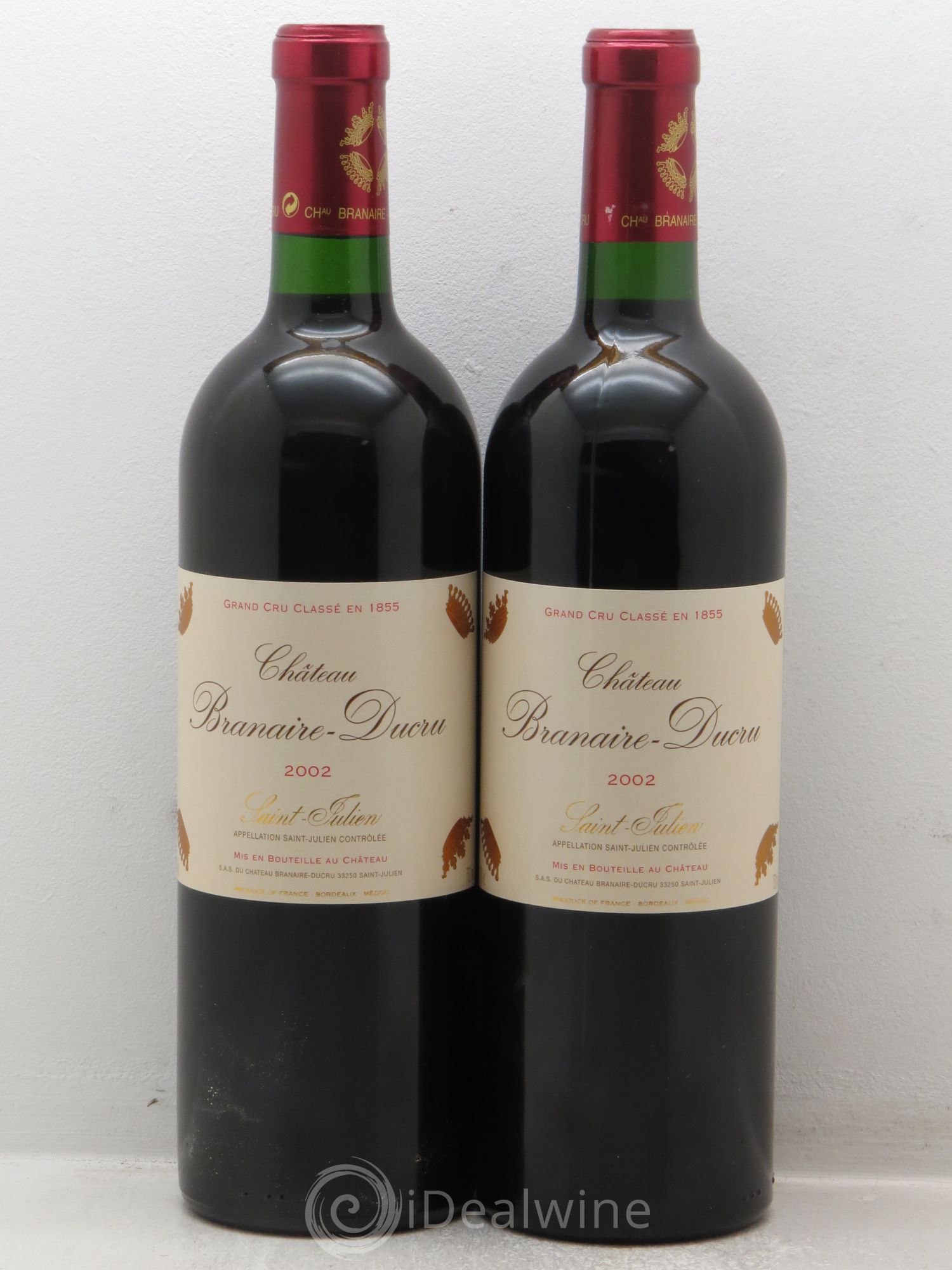 Château Branaire Ducru 4ème Grand Cru Classé 2002 - Lot de 2 bouteilles - 0