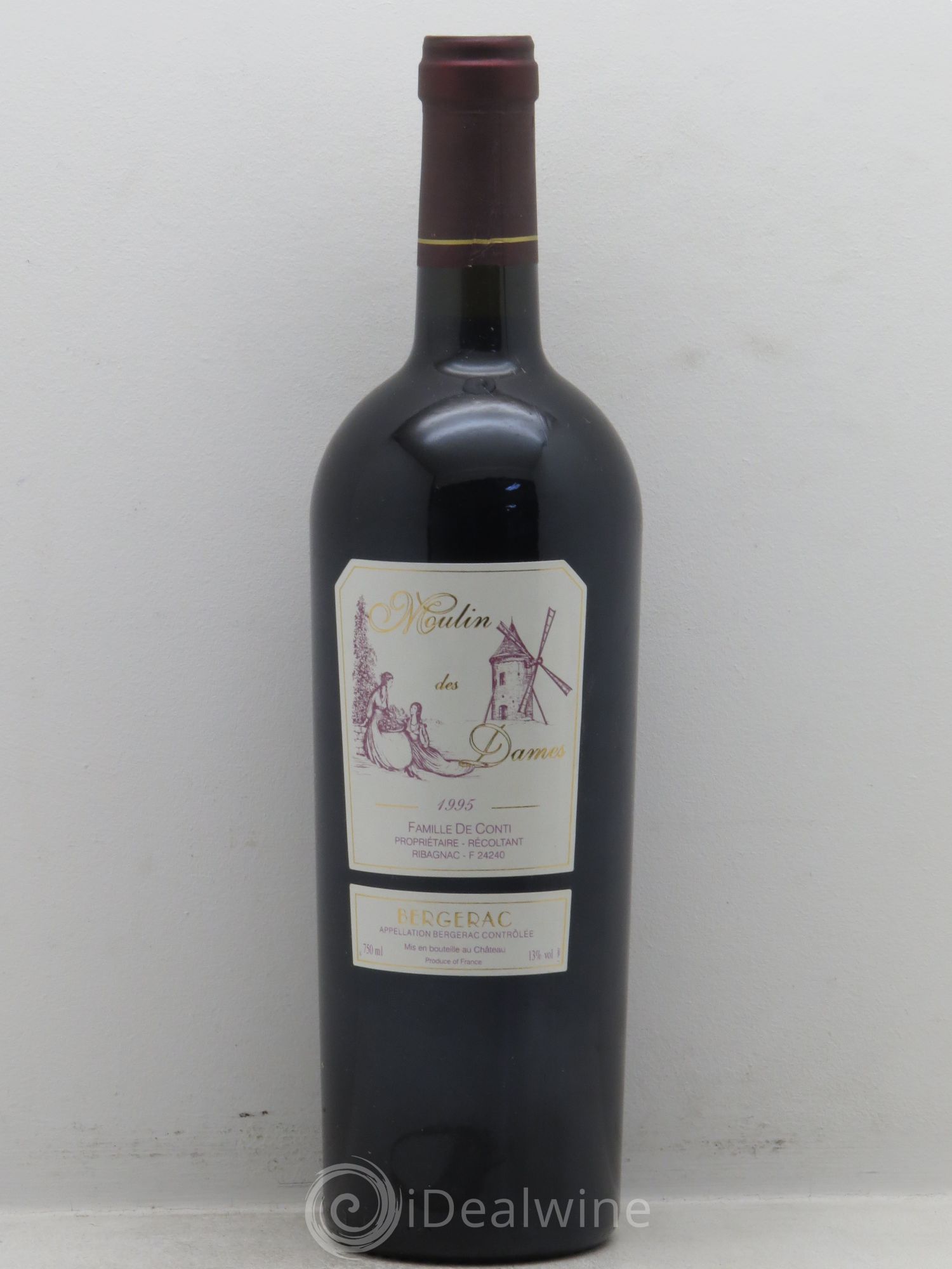 Bergerac Tour des Gendres Moulin des Dames Famille de Conti 1995 - Posten von 1 Flasche - 0