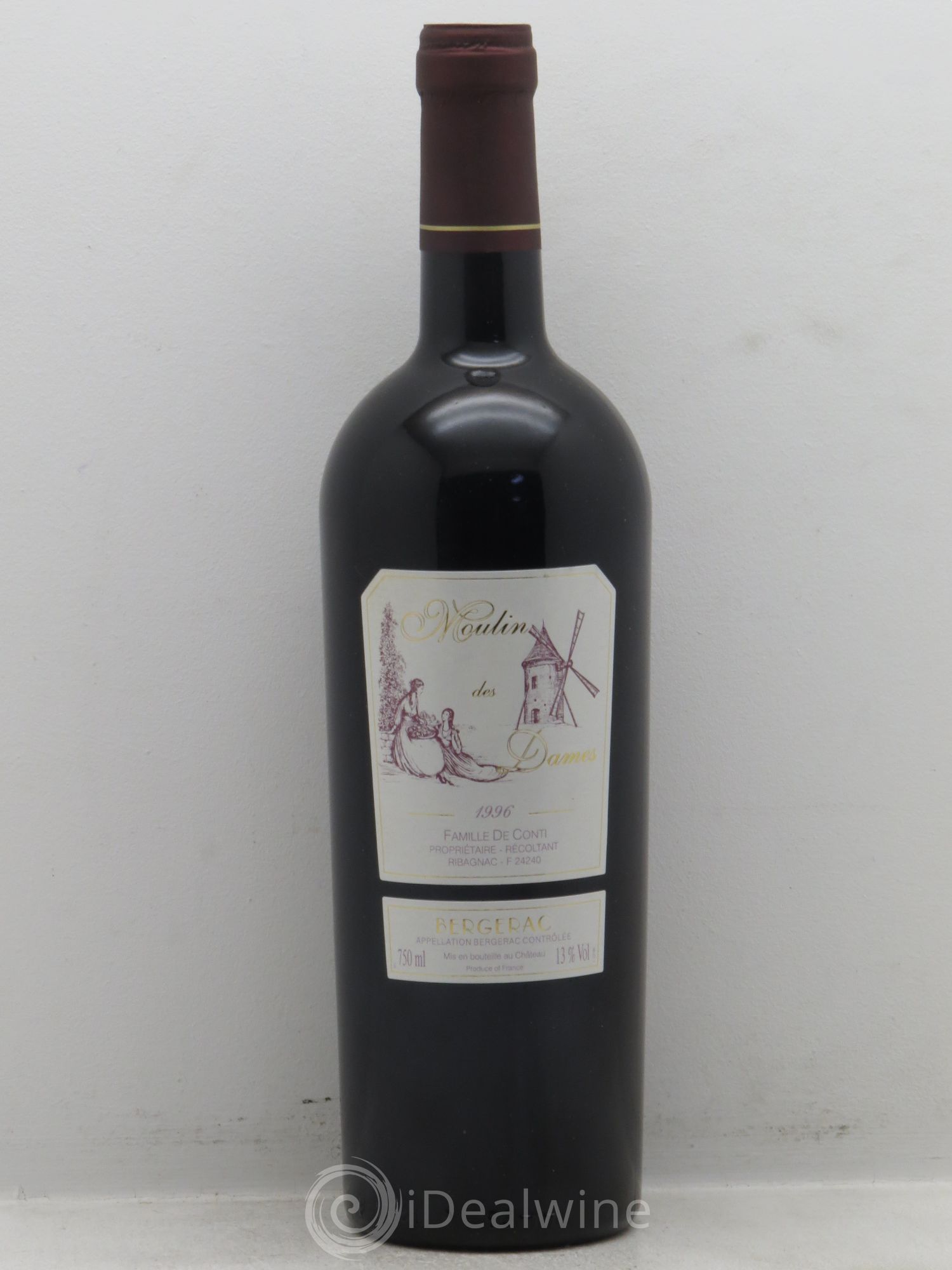 Bergerac Tour des Gendres Moulin des Dames Famille de Conti 1996 - Posten von 1 Flasche - 0