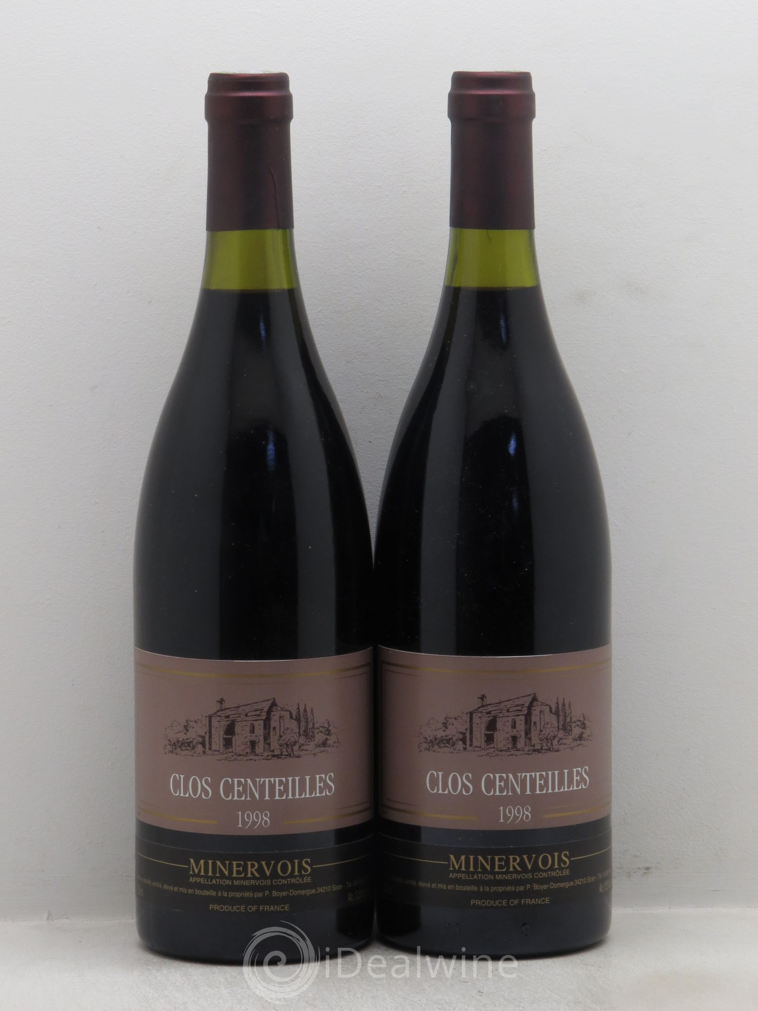 Minervois Clos Centeilles P.Boyer-Domergue 1998 - Posten von 2 Flaschen - 0