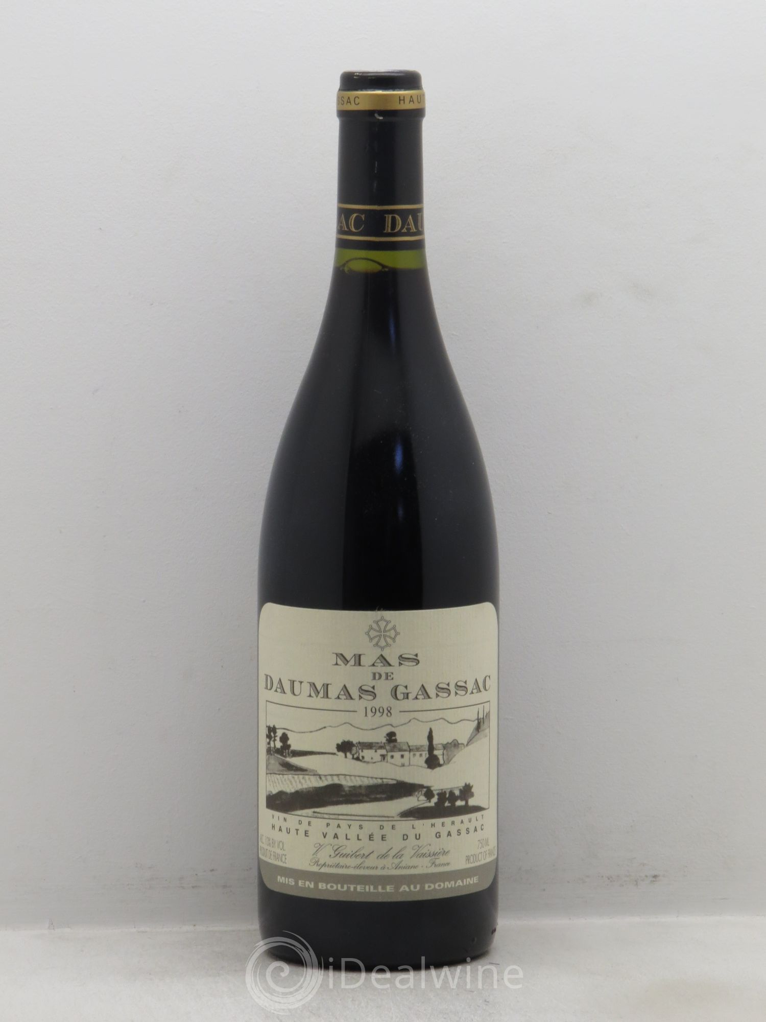 Saint-Guilhem-le-Désert - Cité d'Aniane Mas Daumas Gassac Famille Guibert de La Vaissière 1998 - Lot de 1 bouteille - 0