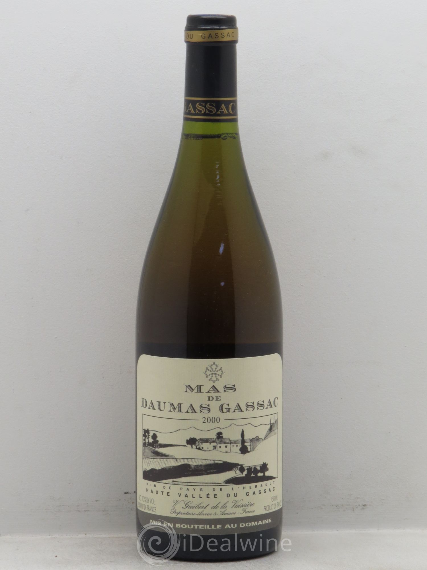 Saint-Guilhem-le-Désert - Cité d'Aniane Mas Daumas Gassac Famille Guibert de La Vaissière 2000 - Lot de 1 bouteille - 0