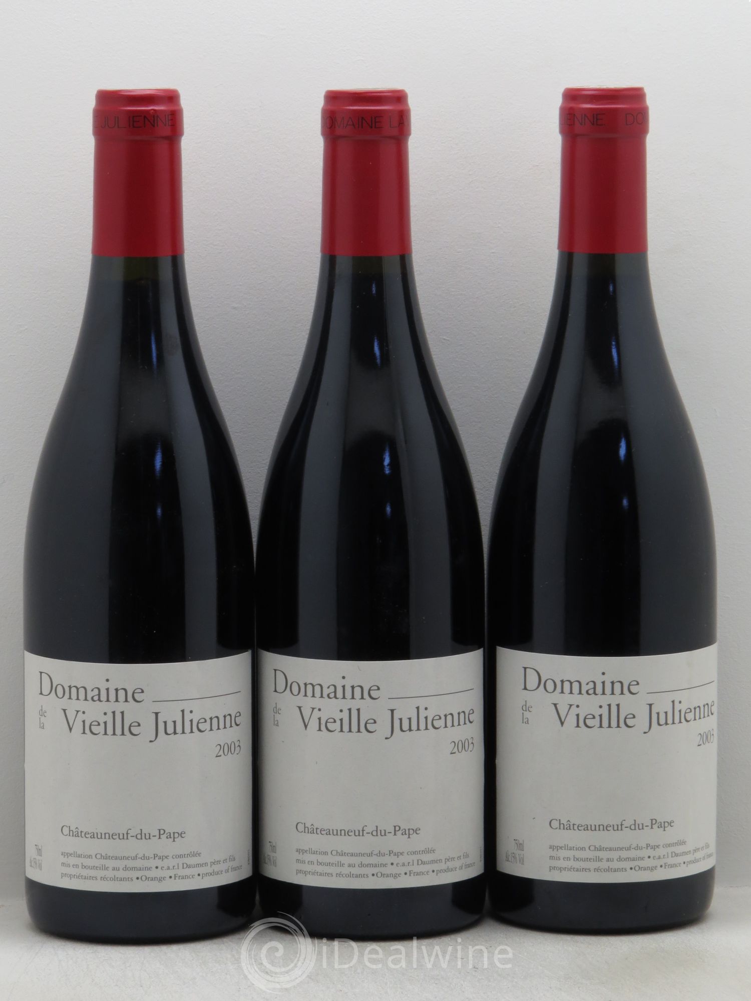 Châteauneuf-du-Pape Vieille Julienne (Domaine de la) Jean-Paul Daumen 2003 - Lot de 3 bouteilles - 0