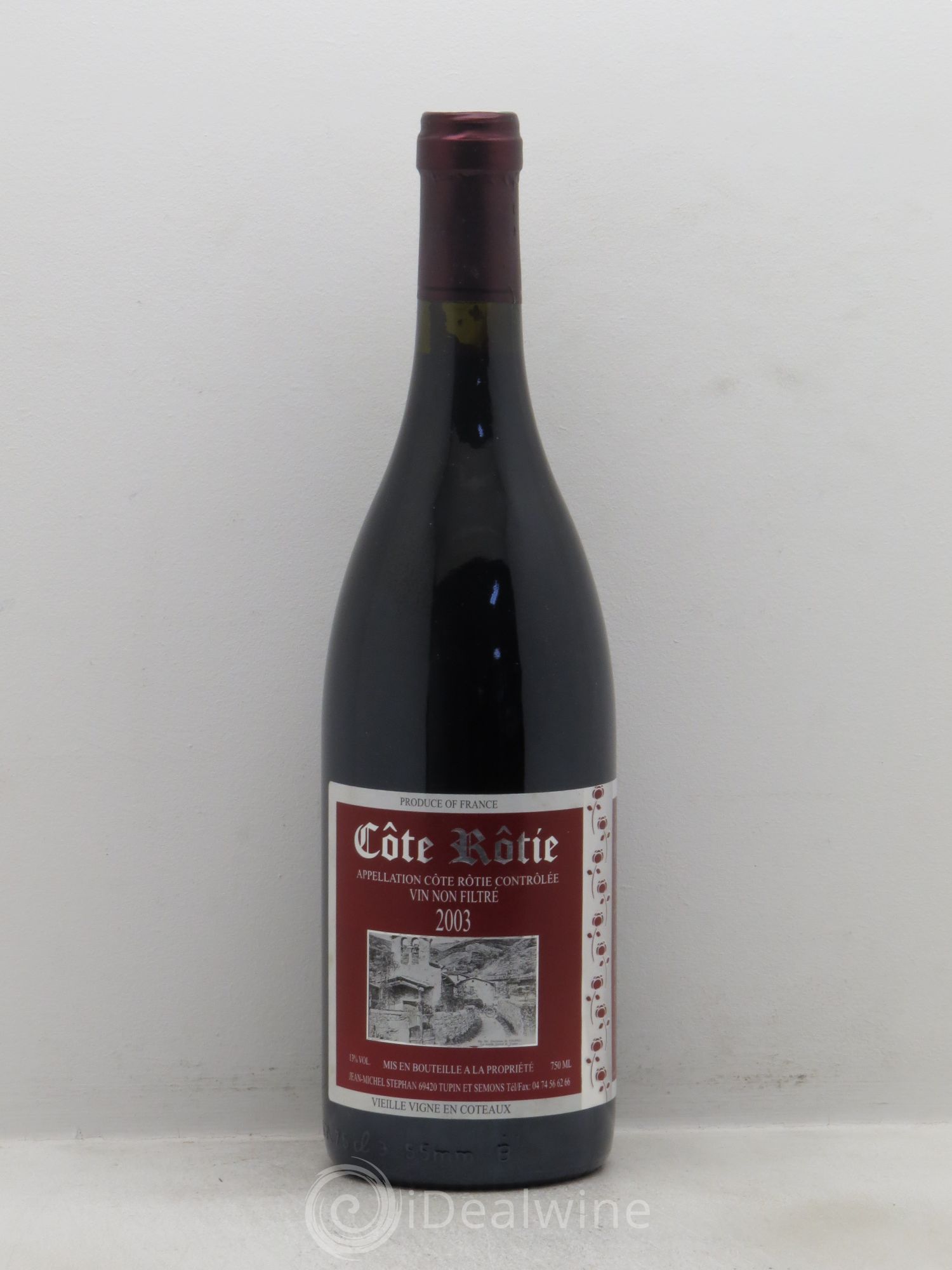 Côte-Rôtie Jean-Michel Stephan Vieilles Vignes en Coteaux 2003 - Posten von 1 Flasche - 0