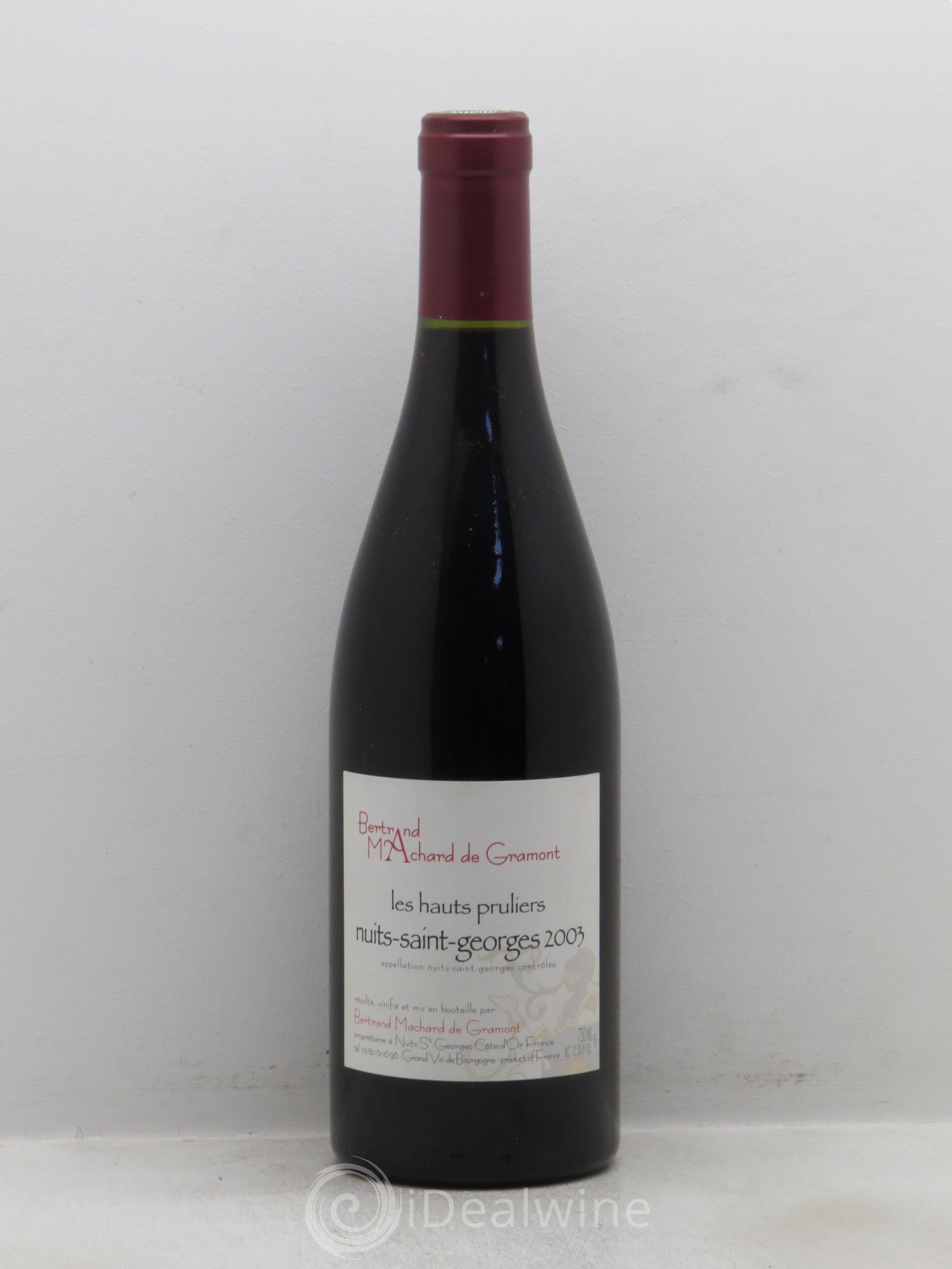 Nuits-Saint-Georges Les Hauts Pruliers 2003 - Posten von 1 Flasche - 0