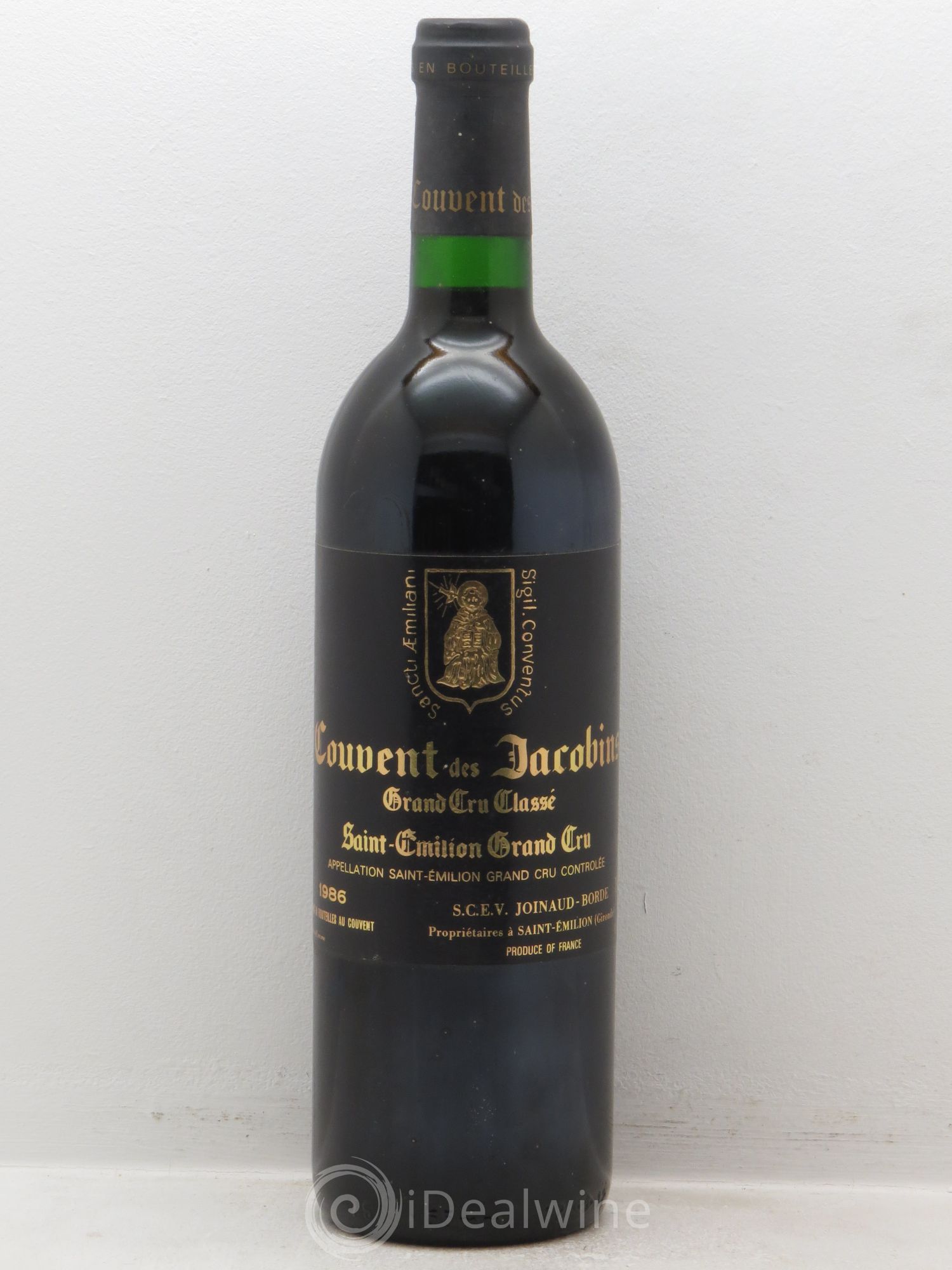 Château Couvent des Jacobins Grand Cru Classé 1986 - Lot de 1 bouteille - 0