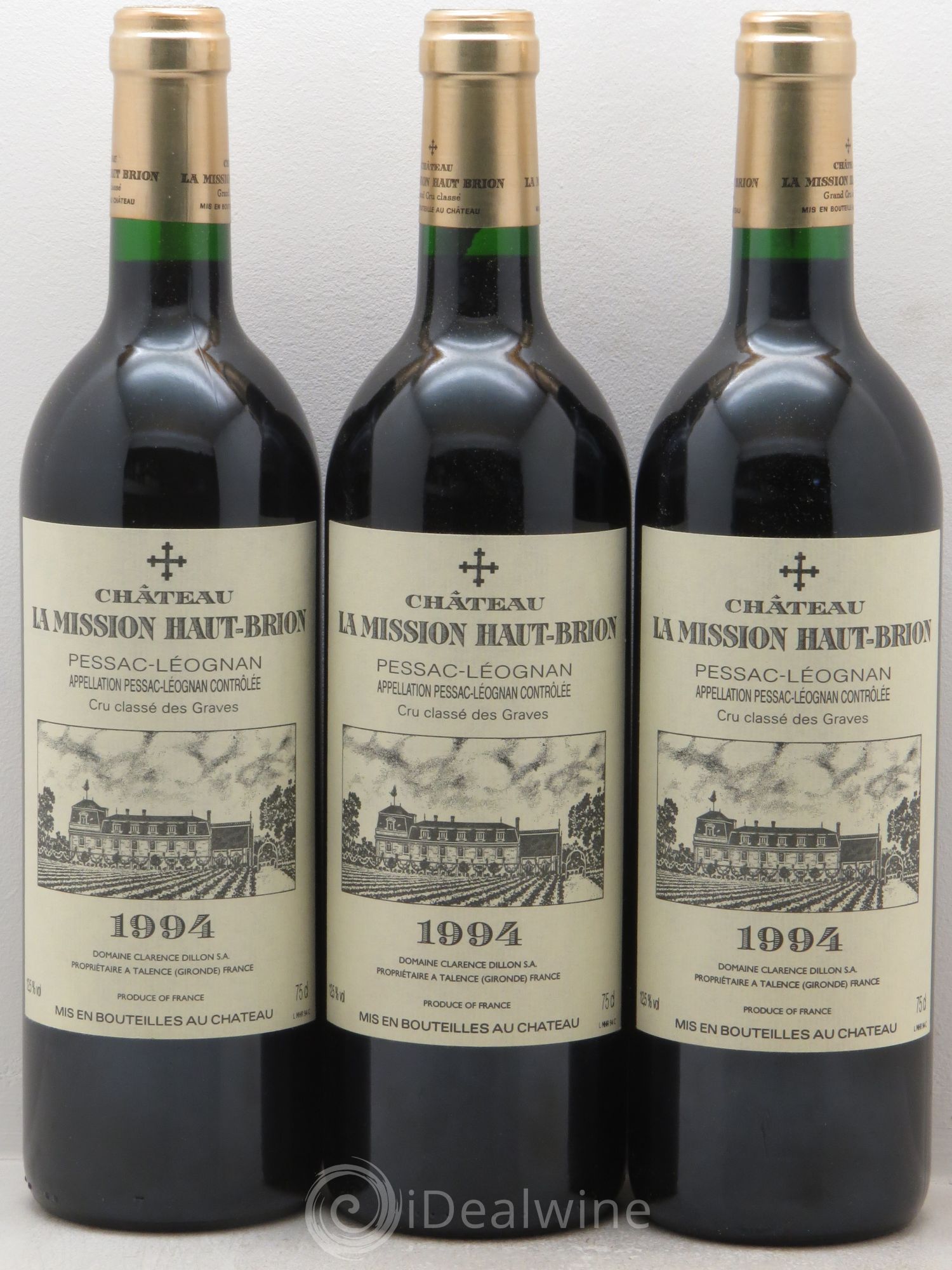 Château la Mission Haut-Brion Cru Classé de Graves 1994 - Lot de 3 bouteilles - 0