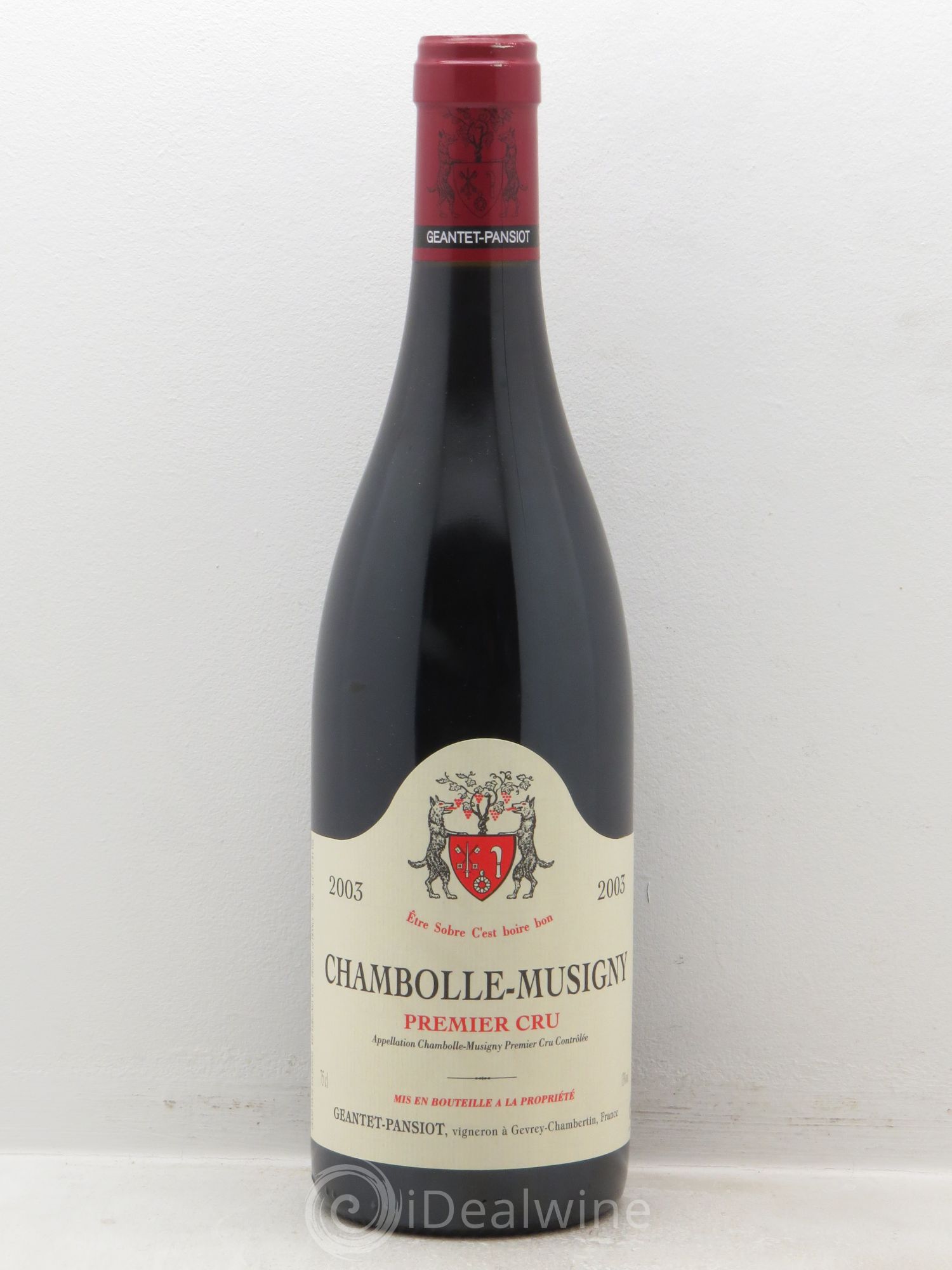 Chambolle-Musigny 1er Cru 2003 - Lot de 1 bouteille - 0