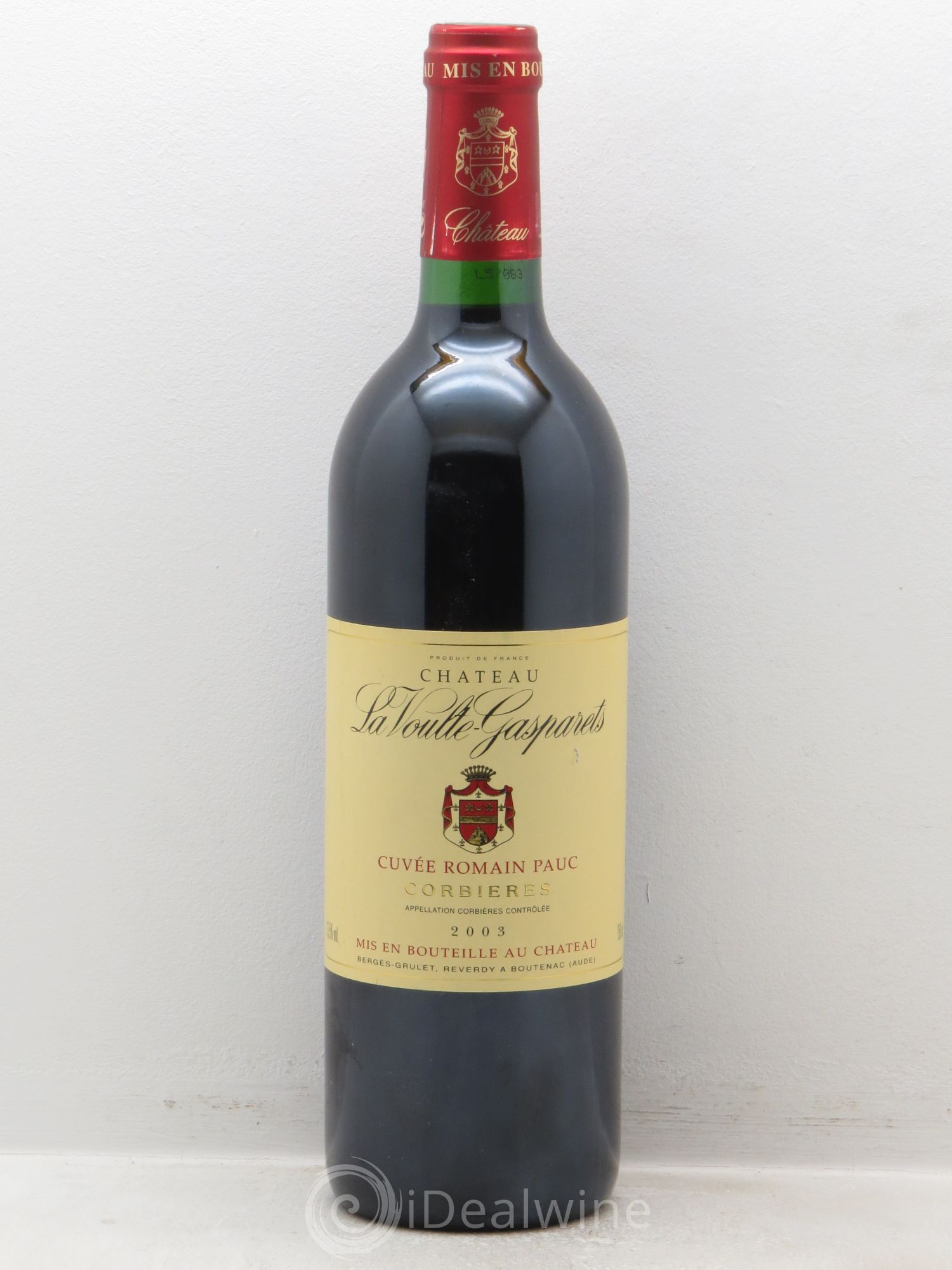 Corbières Boutenac La Voulte-Gasparets Cuvée Romain Pauc Patrick Reverdy 2003 - Lot de 1 bouteille - 0