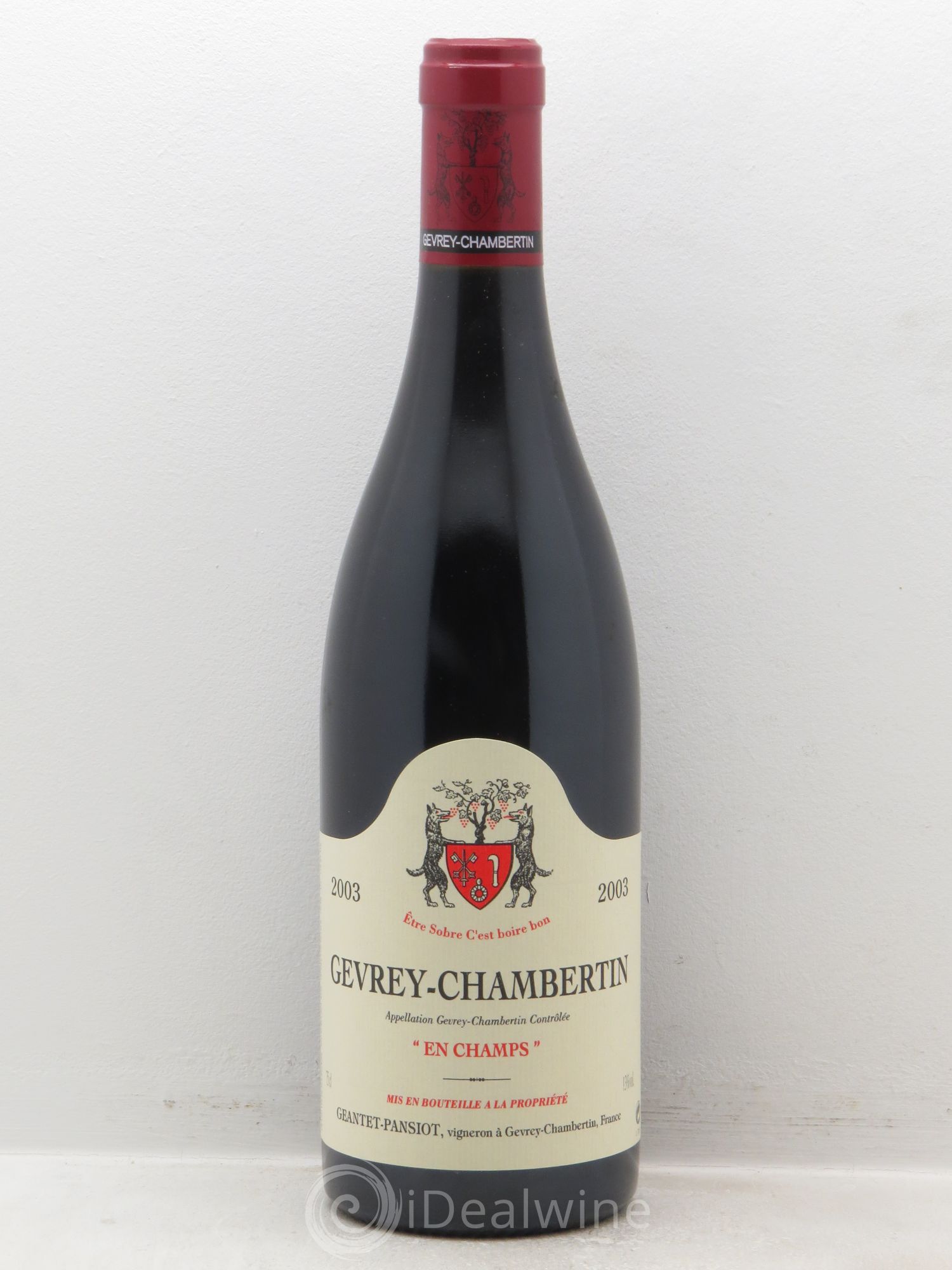 Gevrey-Chambertin En Champs Geantet-Pansiot 2003 - Lot de 1 bouteille - 0