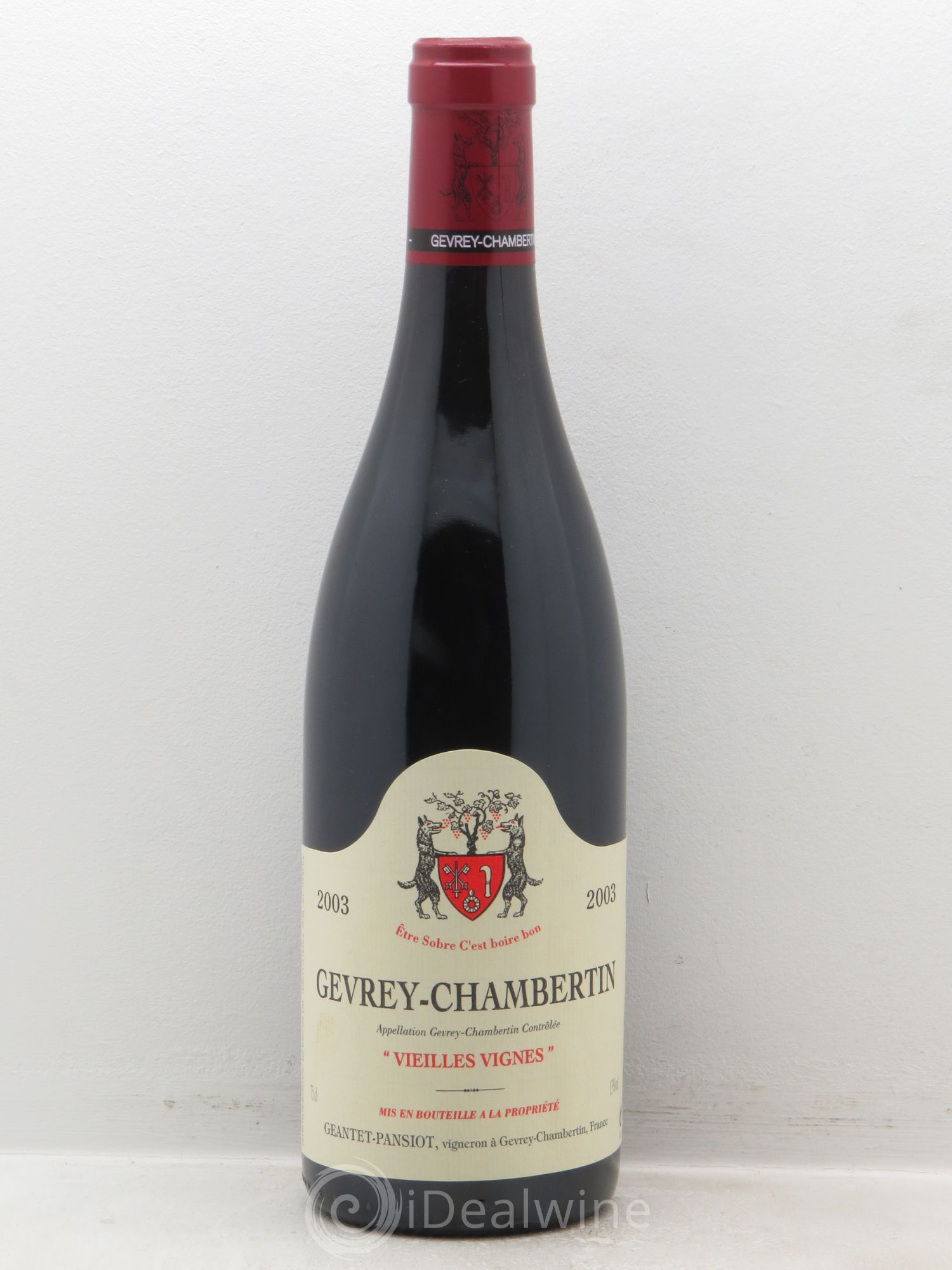Gevrey-Chambertin Vieilles vignes Geantet-Pansiot 2003 - Lot de 1 bouteille - 0