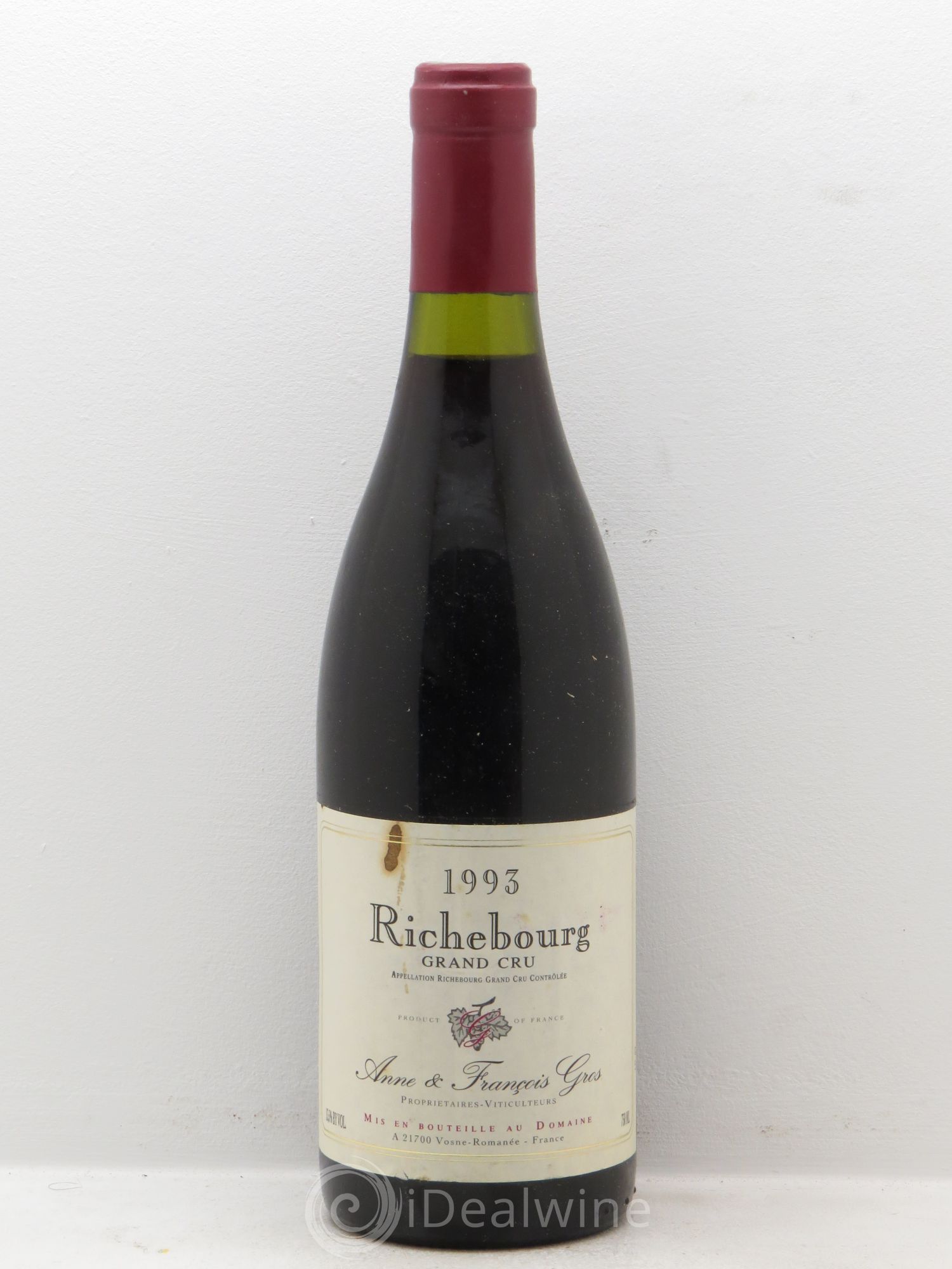 Richebourg Grand Cru A.-F. Gros 1993 - Lot de 1 bouteille - 0