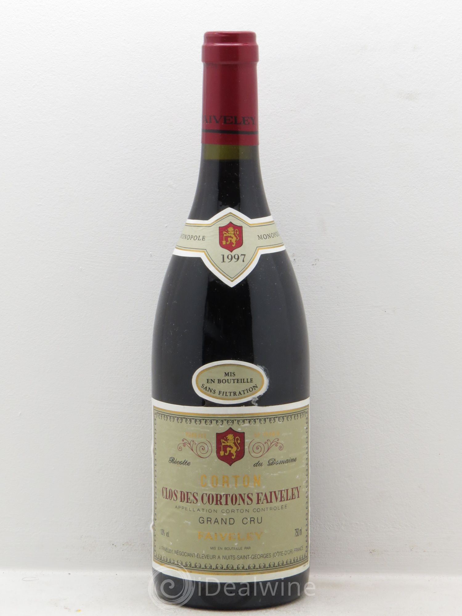 Corton Grand Cru Clos des Cortons Faiveley 1997 - Lot de 1 bouteille - 0