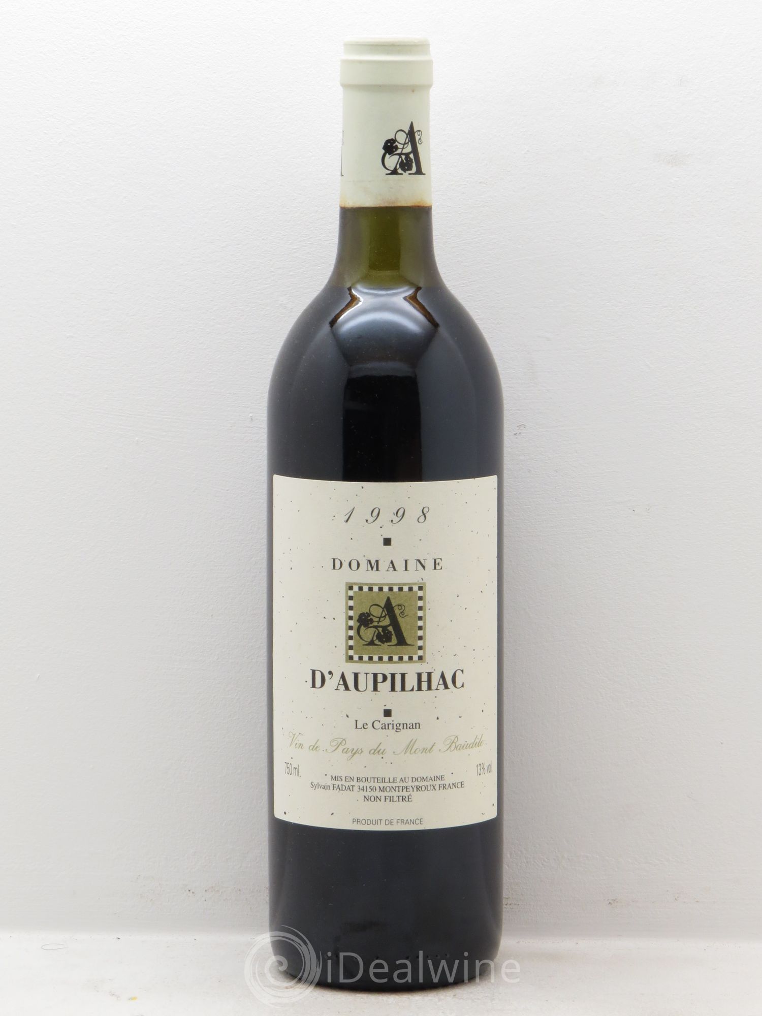 Languedoc VDP du Mont Baudile Domaine Aupilhac Le Carignan 1998 - Posten von 1 Flasche - 0