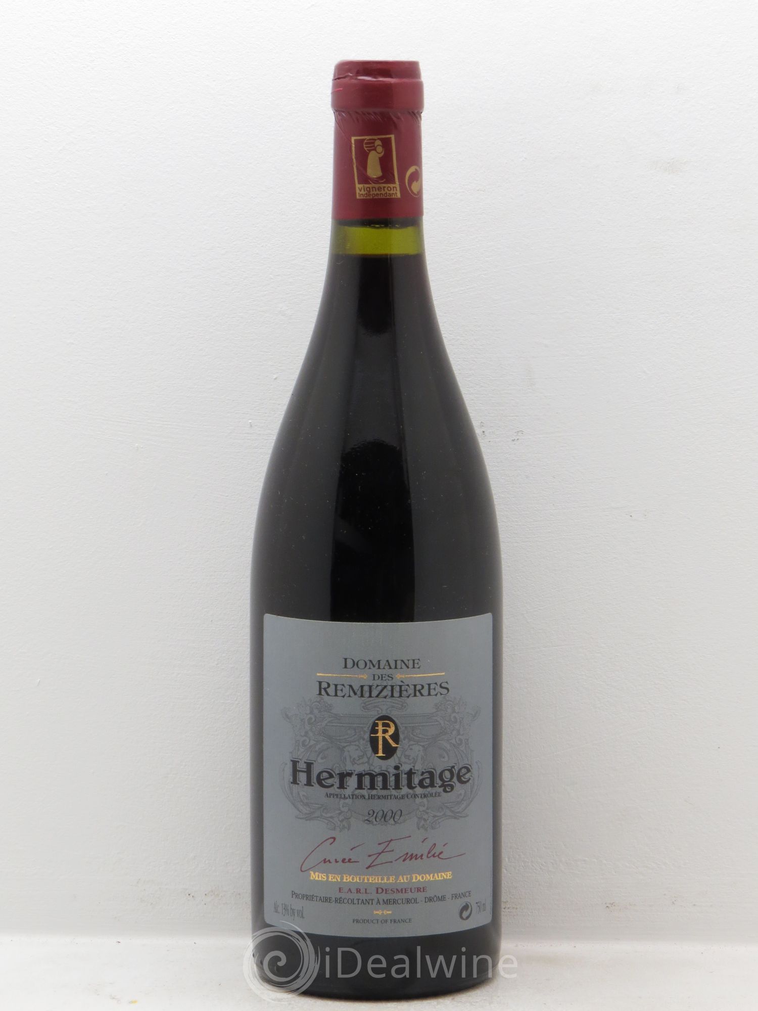 Hermitage Cuvée Emilie Rémizières (Domaine des) 2000 - Lot de 1 bouteille - 0