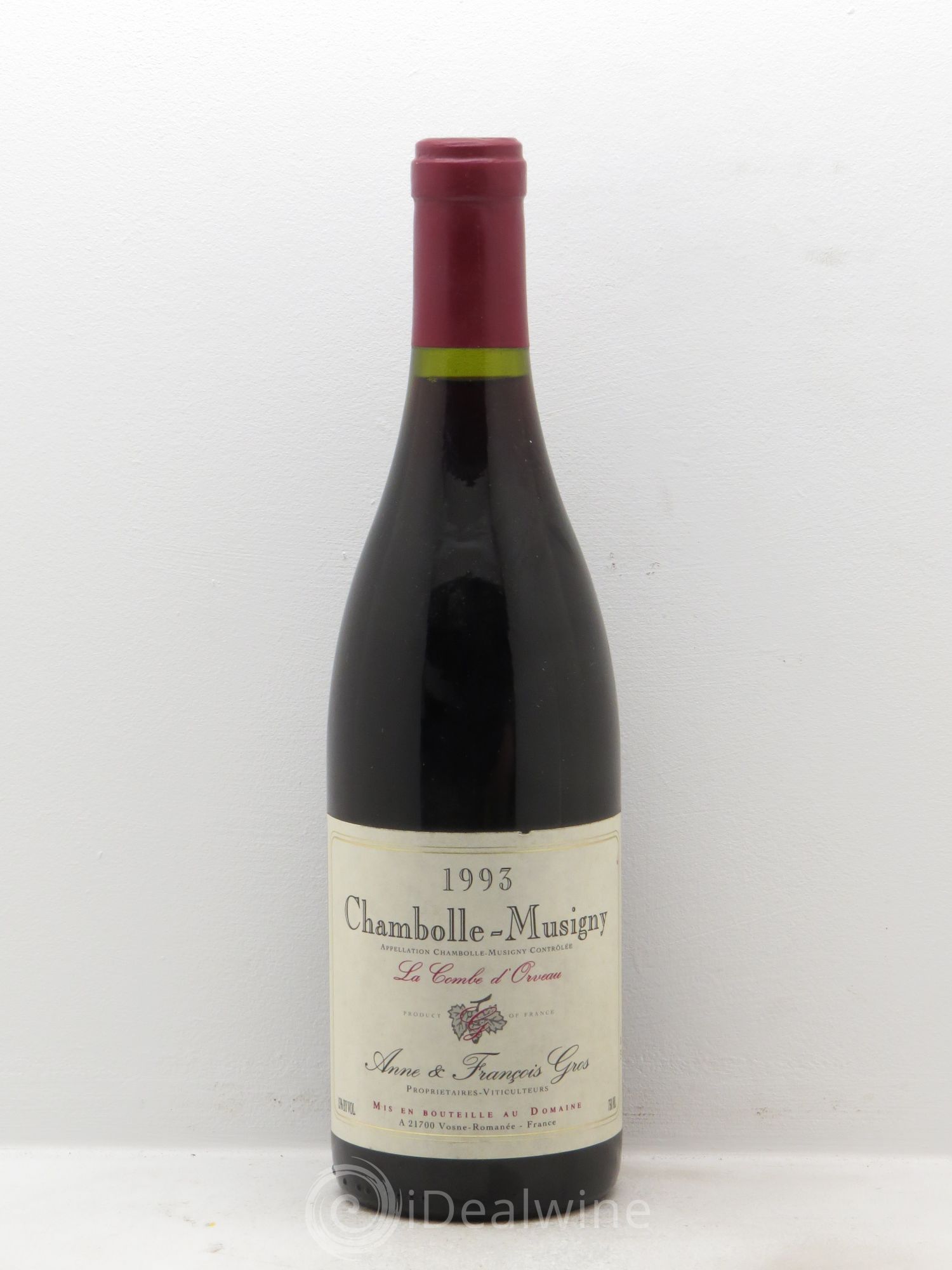 Chambolle-Musigny La Combe d'Orveau Anne Gros 1993 - Lot de 1 bouteille - 0