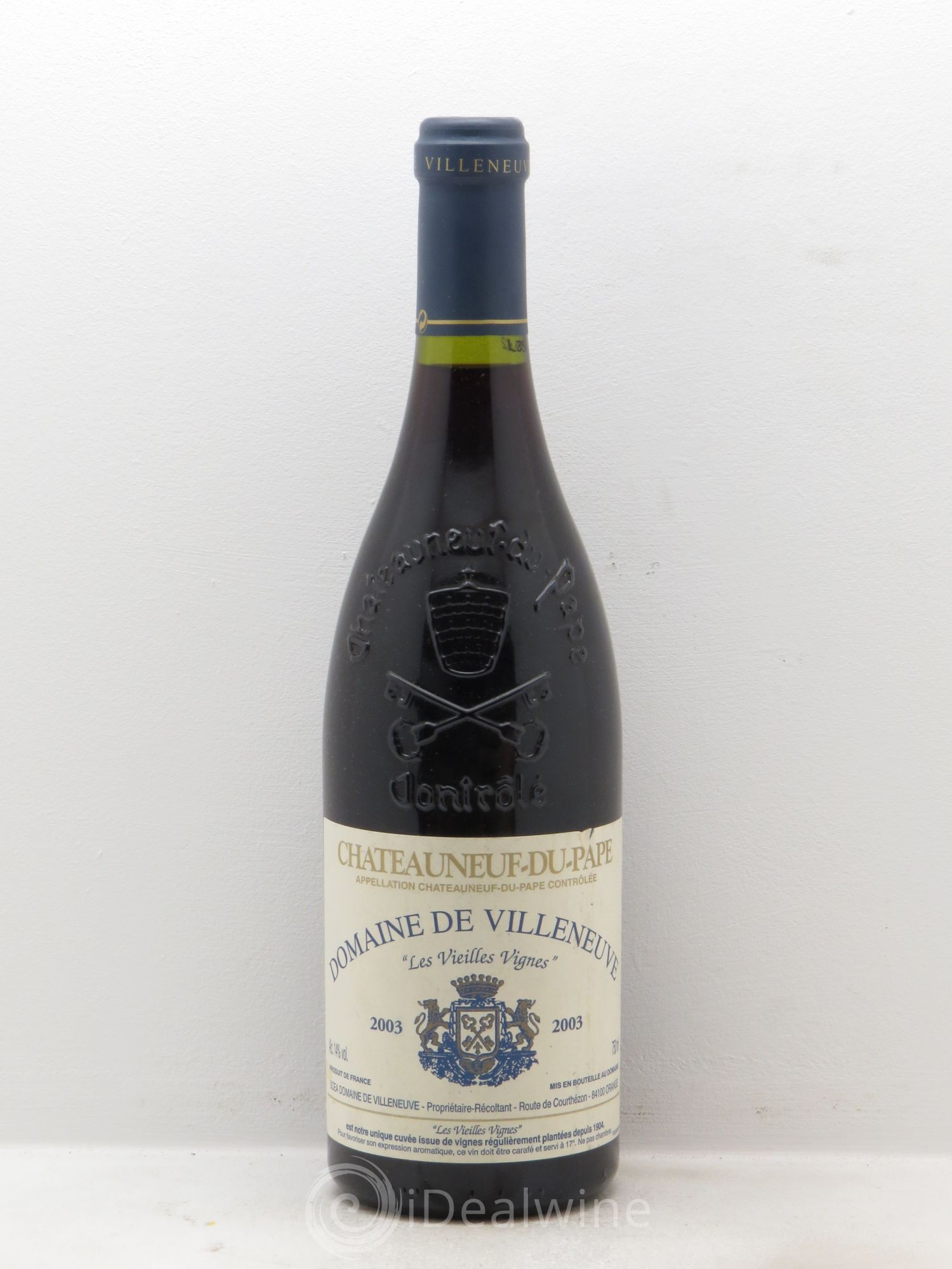 Châteauneuf-du-Pape Vieilles Vignes Domaine de Villeneuve 2003 - Posten von 1 Flasche - 0