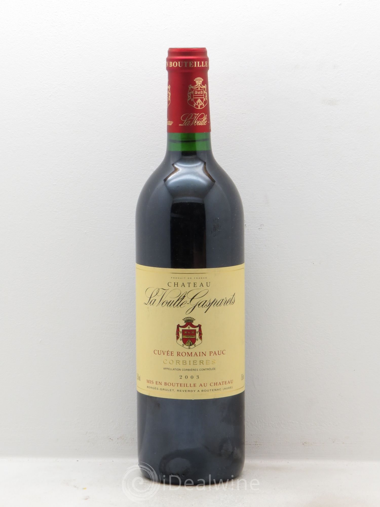 Corbières Boutenac La Voulte-Gasparets Cuvée Romain Pauc Patrick Reverdy 2003 - Lot de 1 bouteille - 0