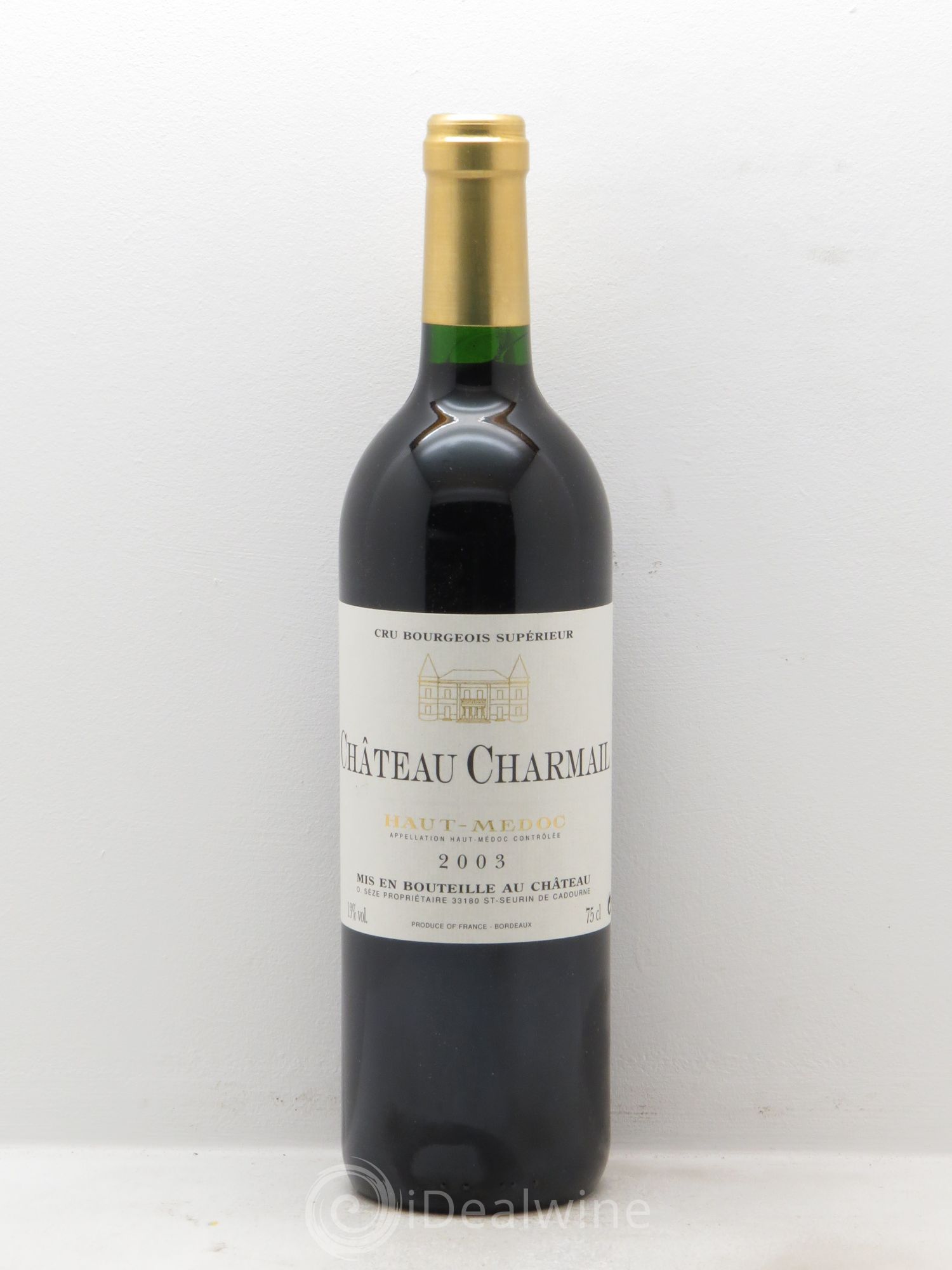 Château Charmail Cru Bourgeois 2003 - Lot de 1 bouteille - 0