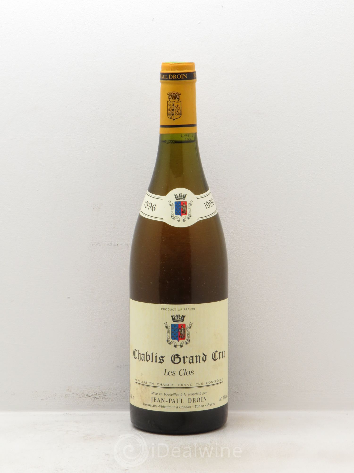 Chablis Grand Cru Les Clos Jean-Paul & Benoît Droin (Domaine) 1996 - Lot de 1 bouteille - 0