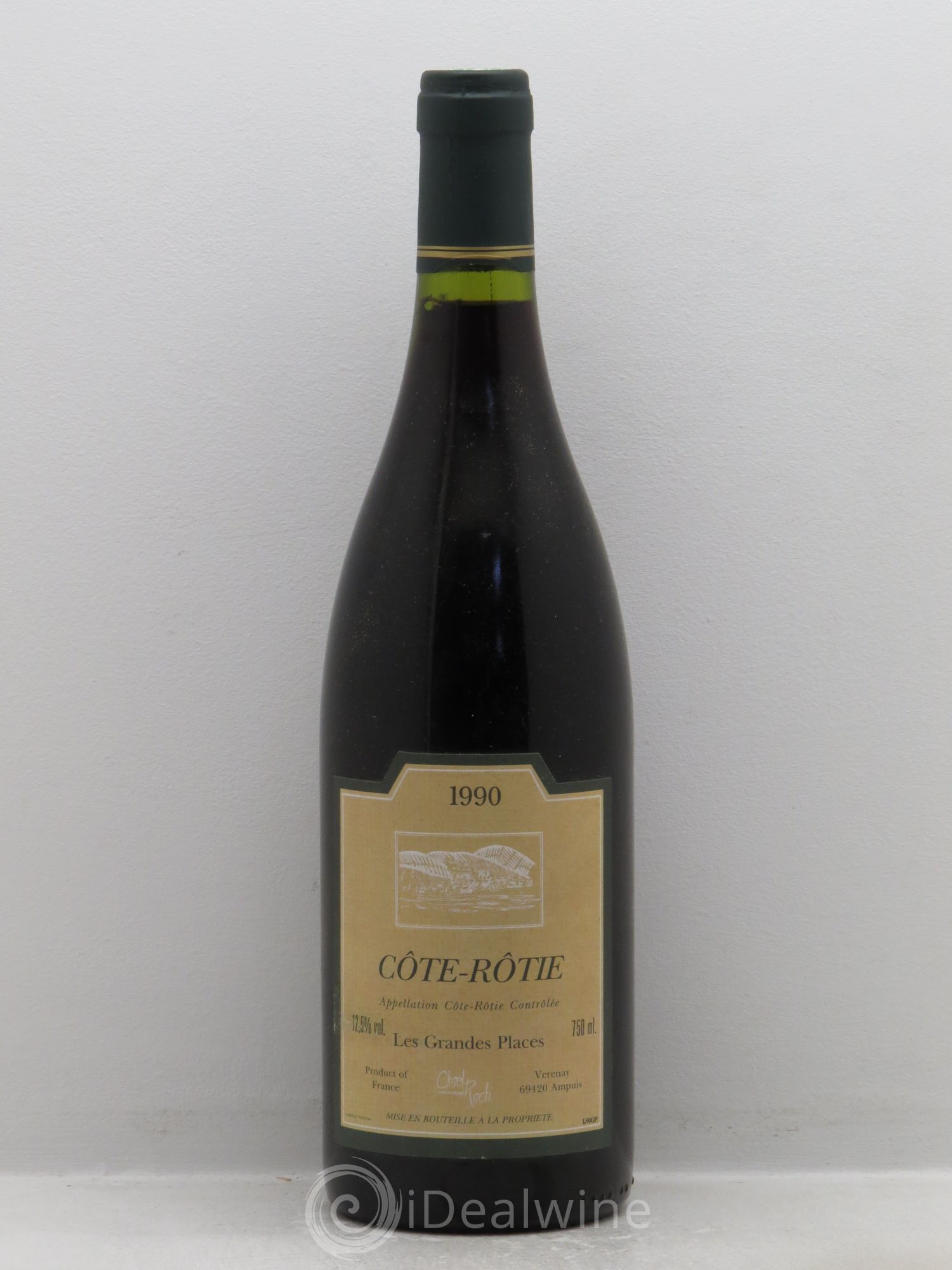 Côte-Rôtie Les Grandes Places Clusel-Roch 1990 - Lot de 1 bouteille - 0