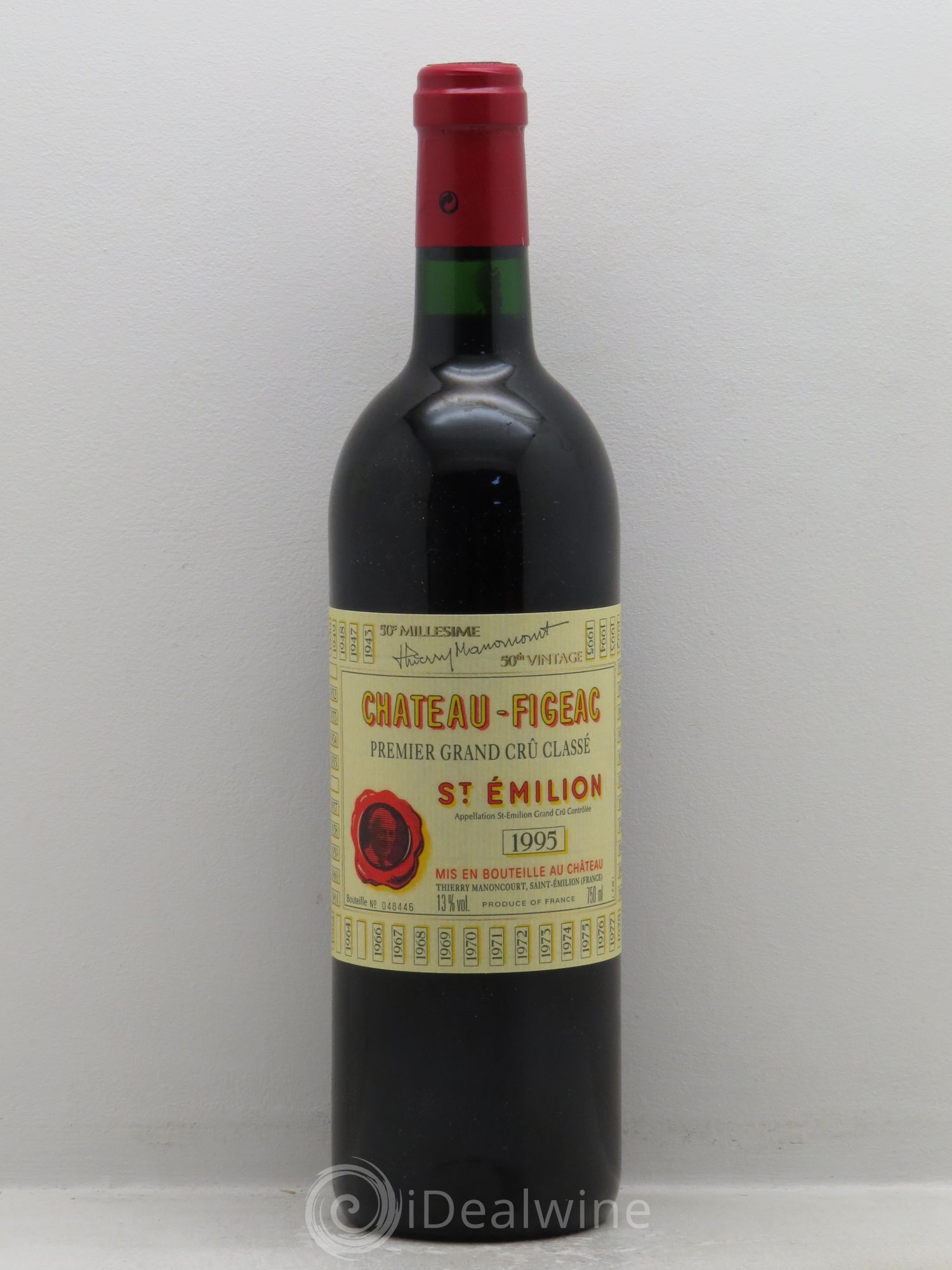 Château Figeac 1er Grand Cru Classé A 1995 - Lot de 1 bouteille - 0