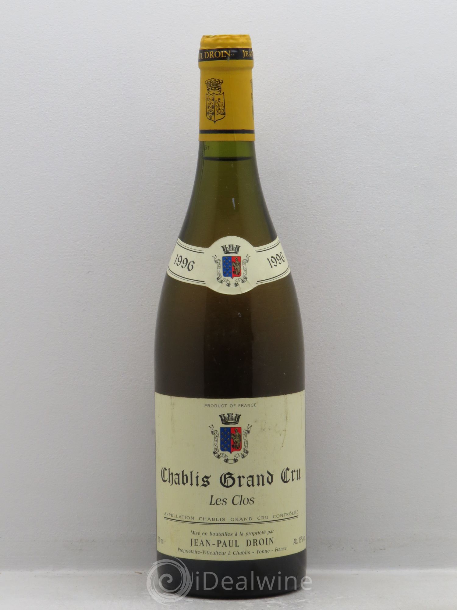 Chablis Grand Cru Les Clos Jean-Paul & Benoît Droin (Domaine) 1996 - Lot de 1 bouteille - 0