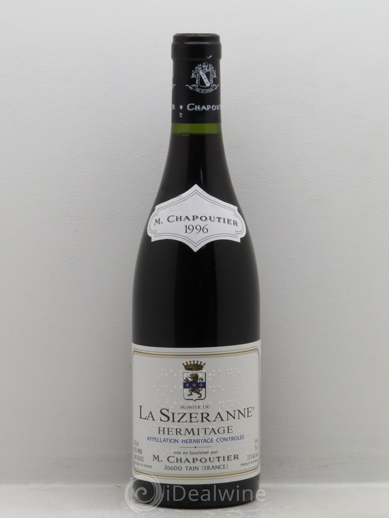 Hermitage Monier de La Sizeranne Chapoutier 1996 - Lot de 1 bouteille - 0