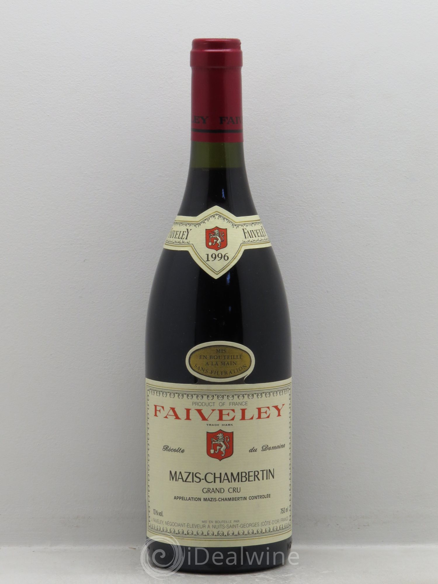 Mazis-Chambertin Grand Cru Faiveley 1996 - Lot de 1 bouteille - 0