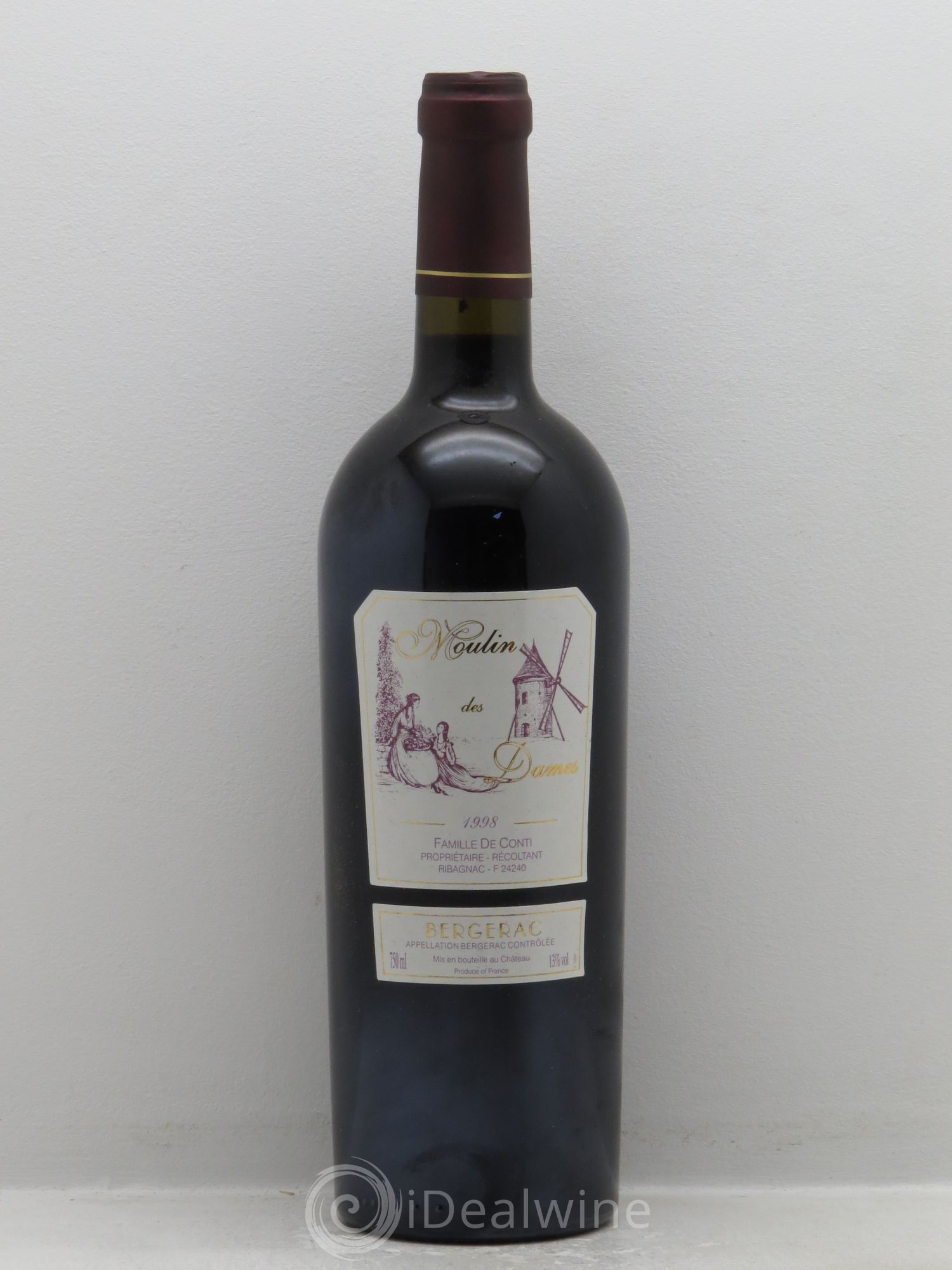 Bergerac Moulin des Dames Famille De Conti 1998 - Posten von 1 Flasche - 0