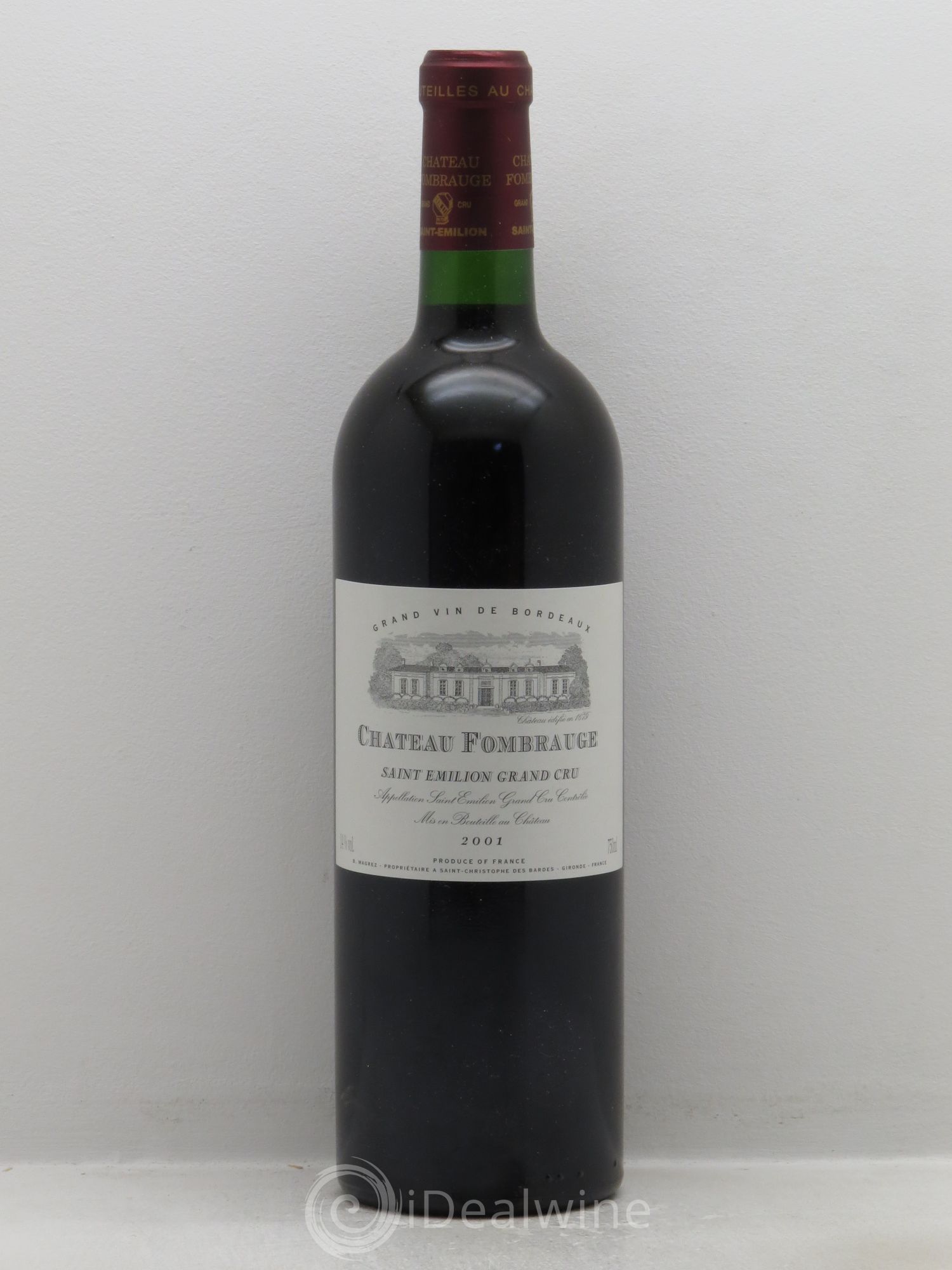 Château Fombrauge Grand Cru Classé 2001 - Lot de 1 bouteille - 0