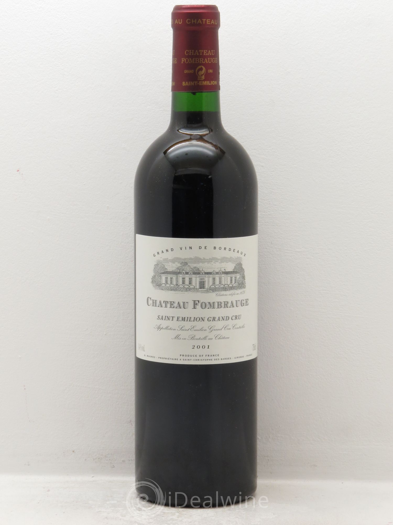 Château Fombrauge Grand Cru Classé 2001 - Lot de 1 bouteille - 0
