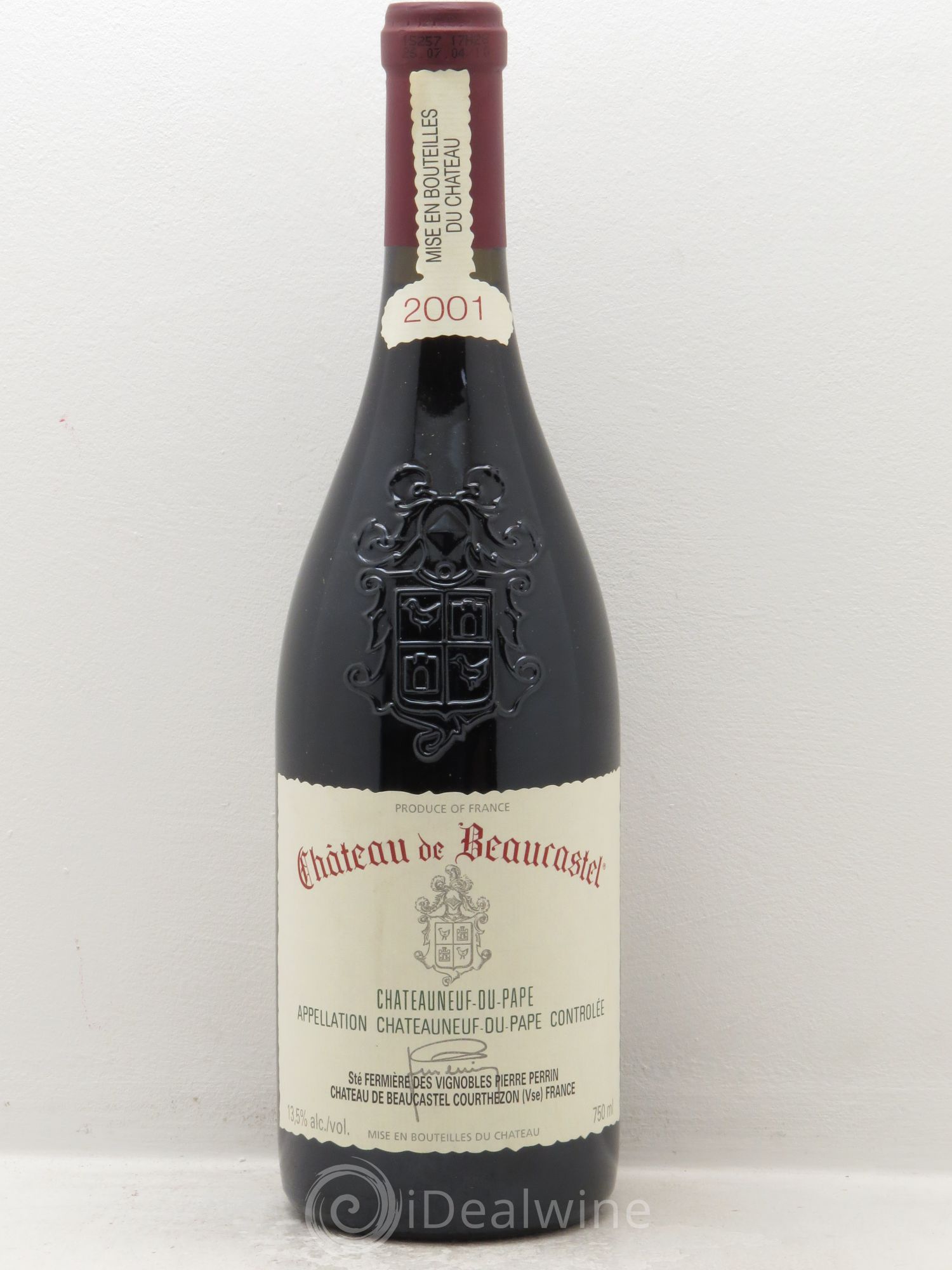 Châteauneuf-du-Pape Château de Beaucastel Famille Perrin 2001 - Lot de 1 bouteille - 0
