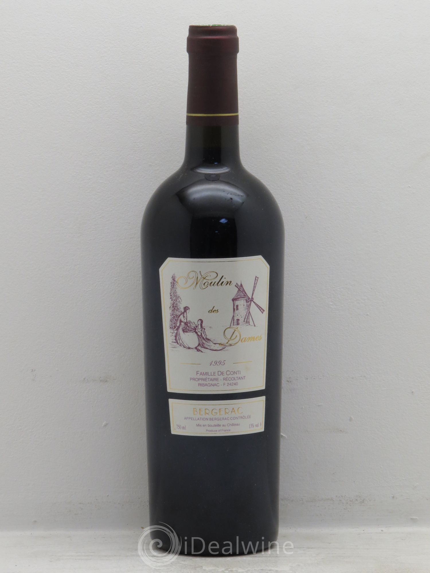 Bergerac Moulin des Dames Famille de Conti 1995 - Posten von 1 Flasche - 0