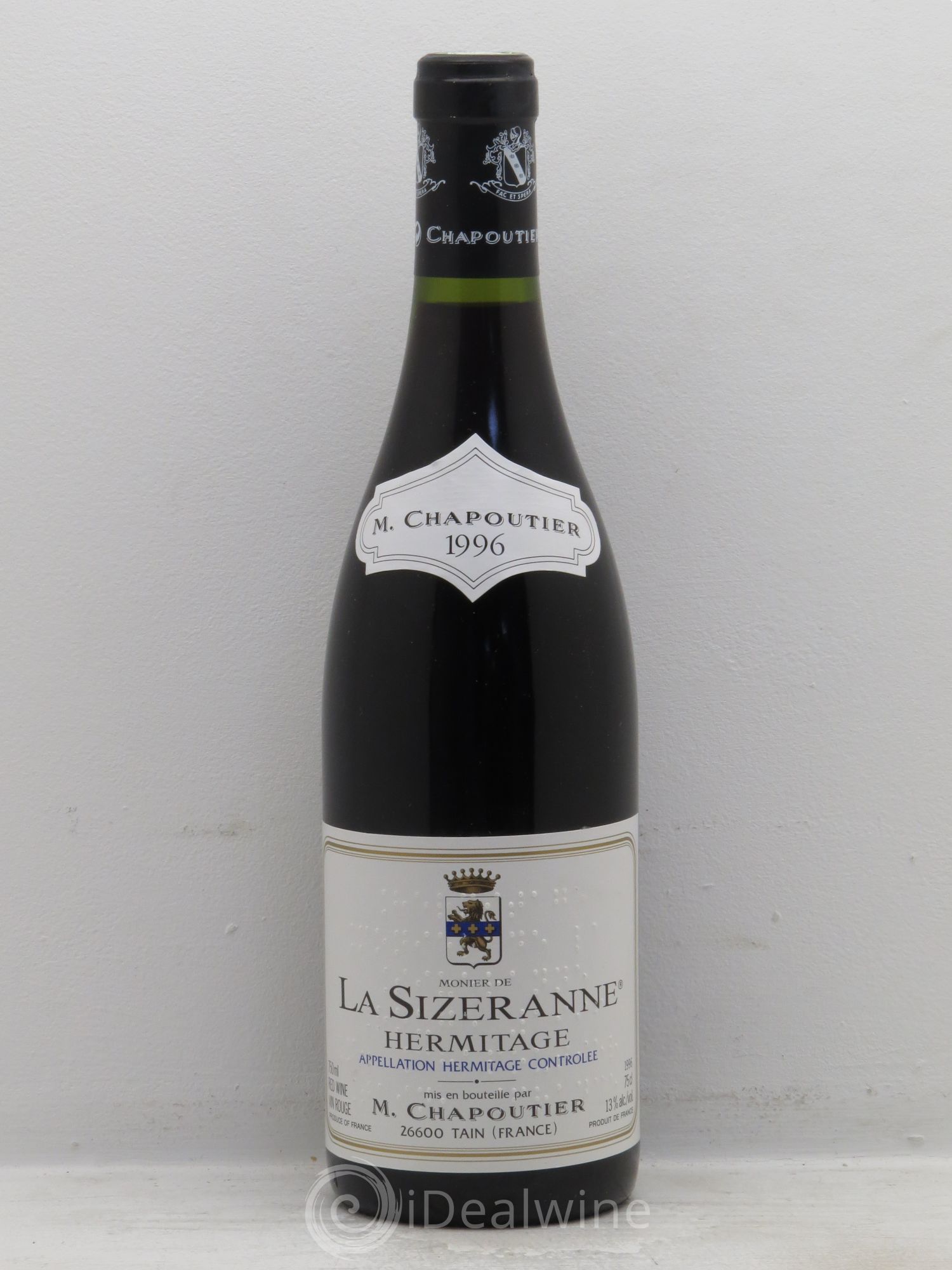 Hermitage Monier de La Sizeranne Chapoutier 1996 - Lot de 1 bouteille - 0
