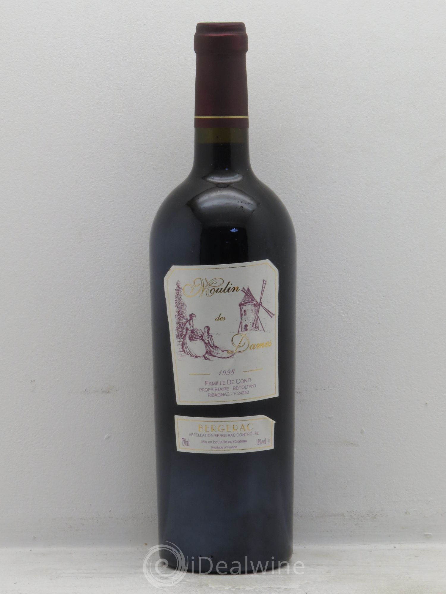 Bergerac Moulin des Dames Famille de Conti 1998 - Posten von 1 Flasche - 0