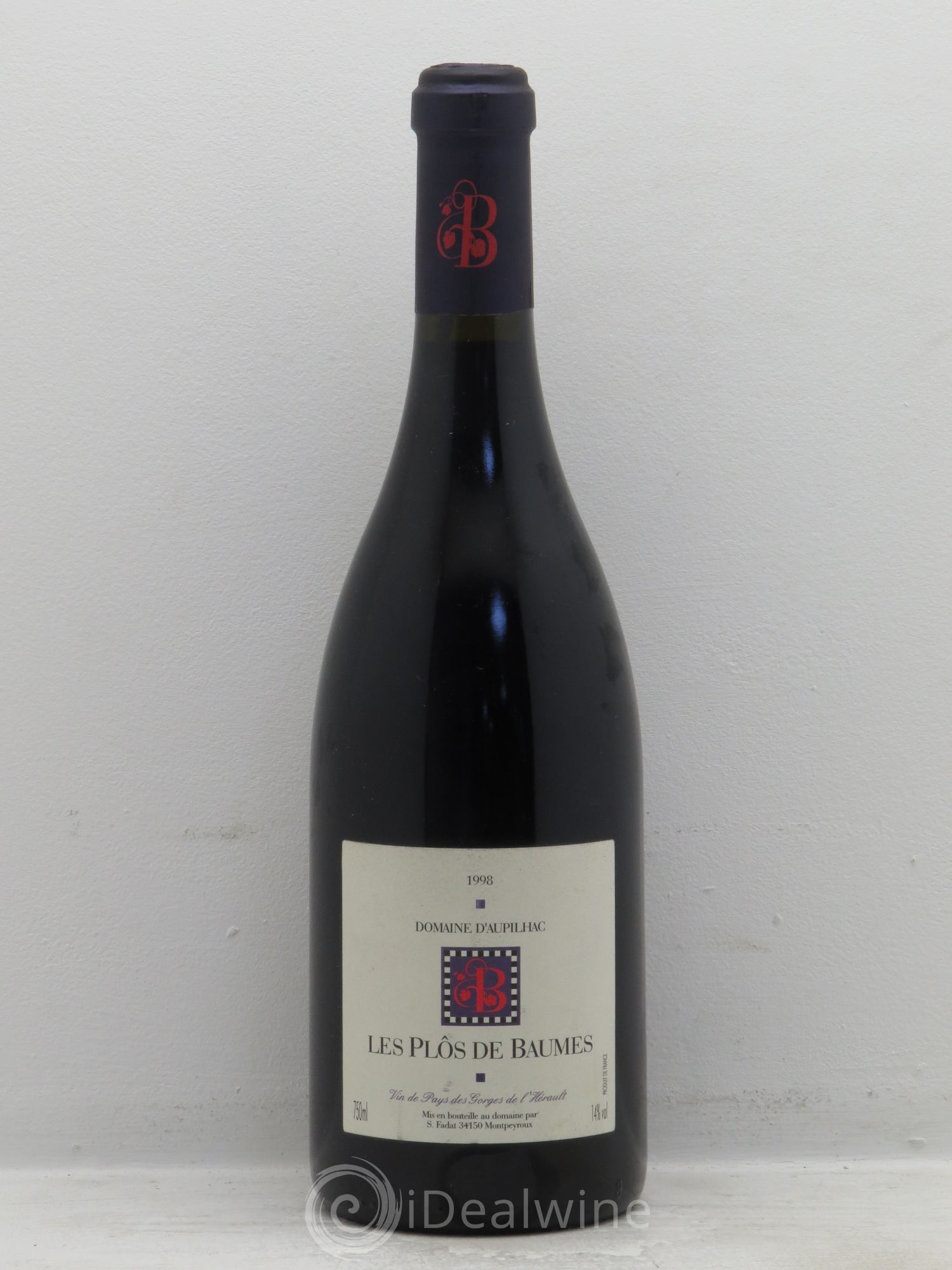 Pays d'Hérault Domaine d'Auplihac "les Plôs de Baumes" 1998 - Posten von 1 Flasche - 0