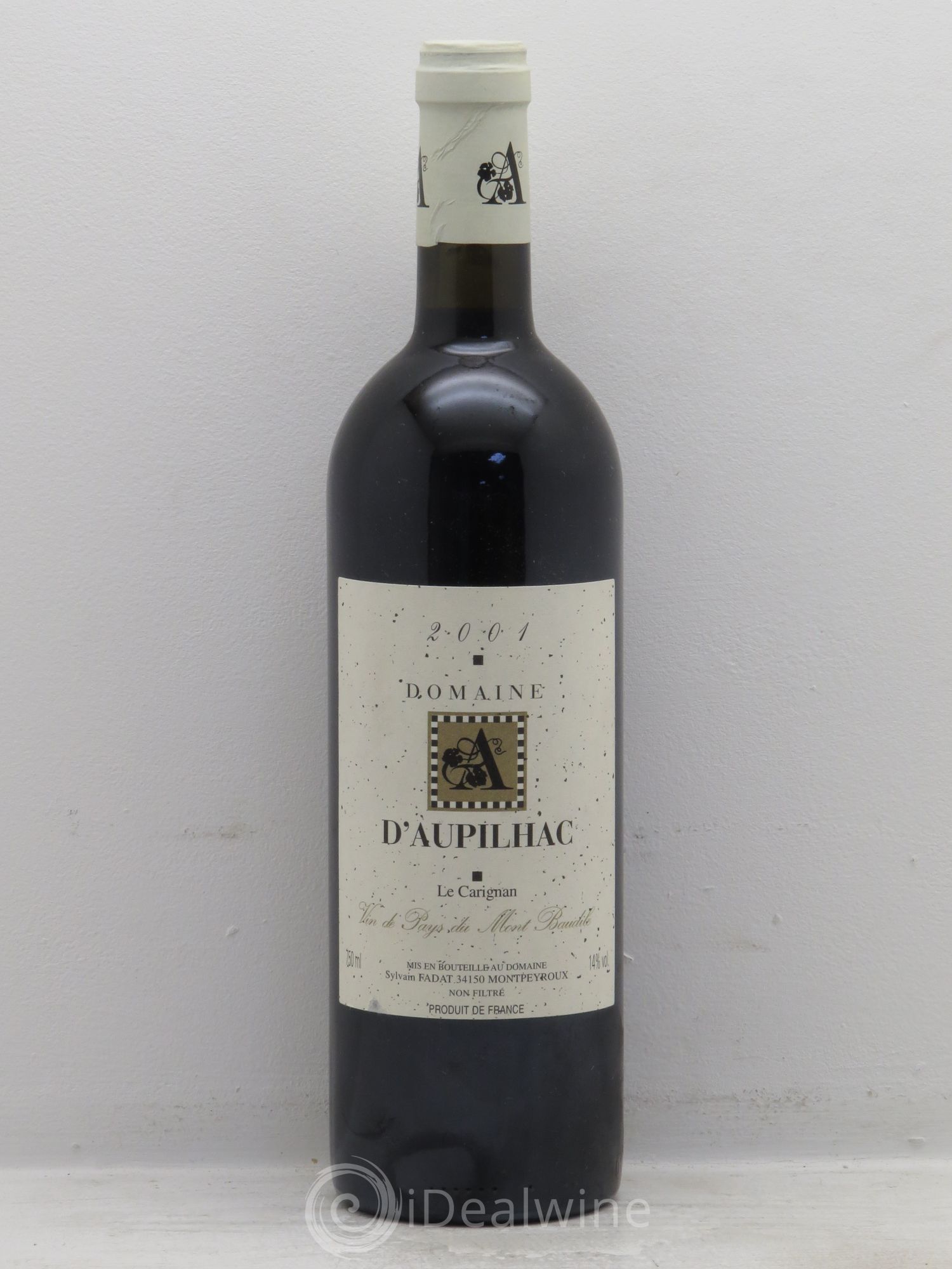 Coteaux du Languedoc VDP du Mont Baudile Domaine d'Aupilhac "le Carignan" 2001 - Posten von 1 Flasche - 0