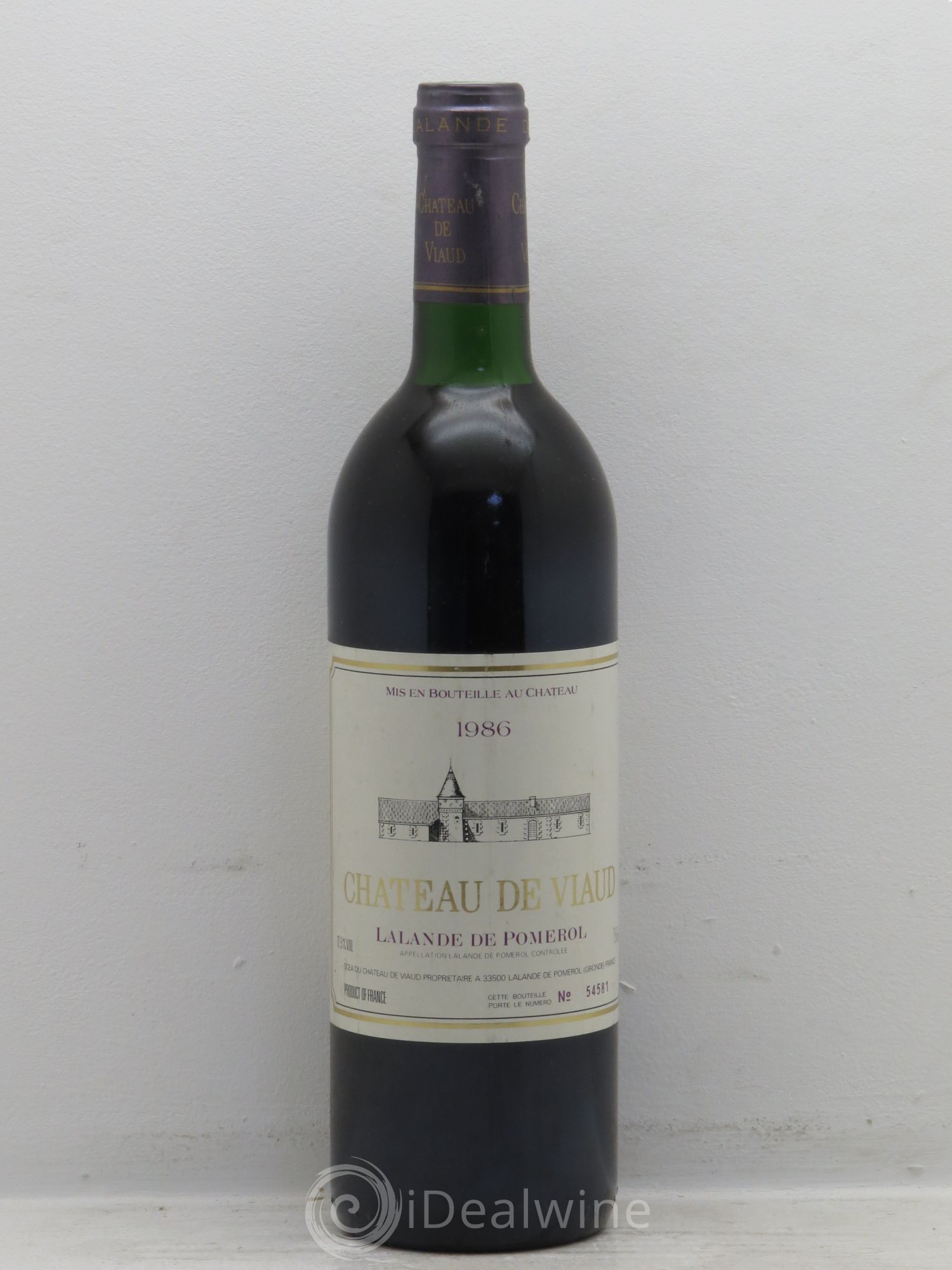 Bordeaux Château de Viaud - Lalande de Pomerol 1986 - Posten von 1 Flasche - 0