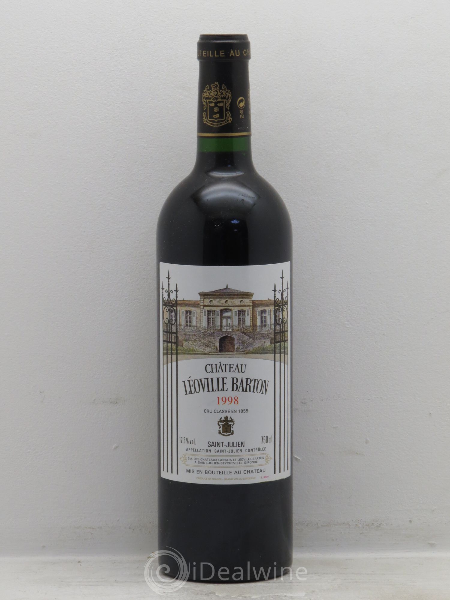 Château Léoville Barton 2ème Grand Cru Classé 1998 - Lot de 1 bouteille - 0