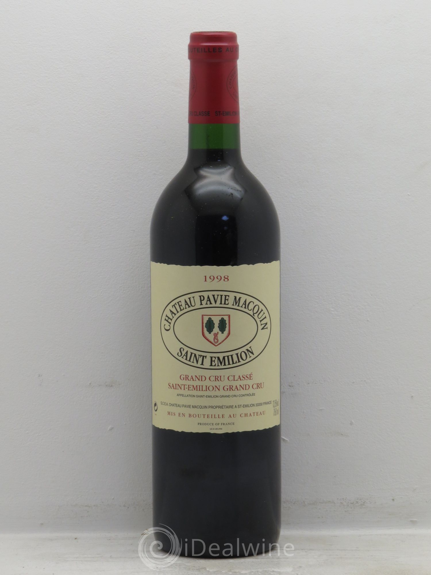 Château Pavie Macquin 1er Grand Cru Classé B 1998 - Lot de 1 bouteille - 0